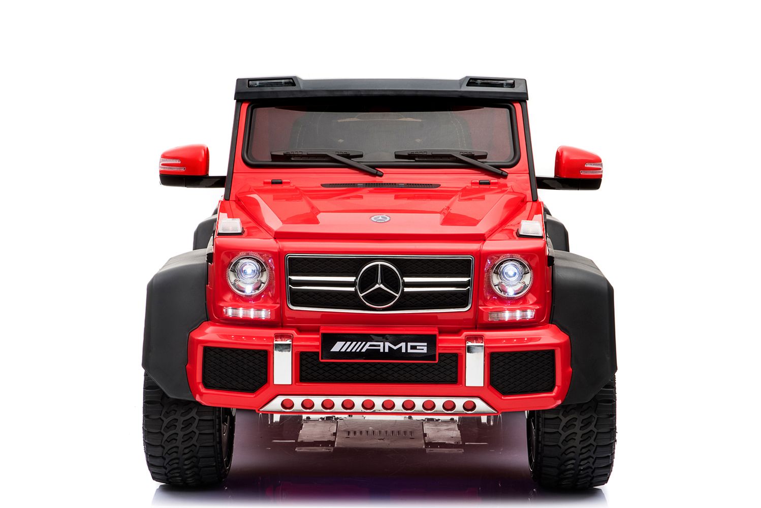 Voiture électrique enfant 12V Mercedes-Benz G63 6X6, avec télécommande 2.4Ghz, 12V14AH, 4 X MOTEUR, rouge, Monoplace