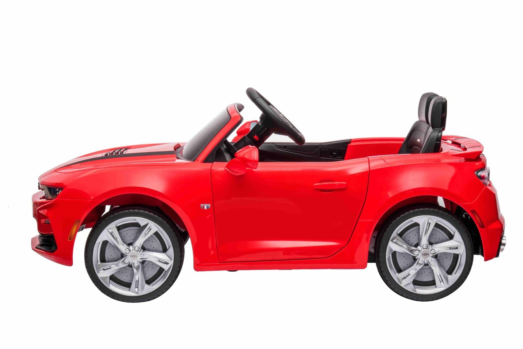 Voiture électrique enfants 12V Chevrolet Camaro, rouge, moteur 2x 35 W, avec télécommande 2,4 Ghz