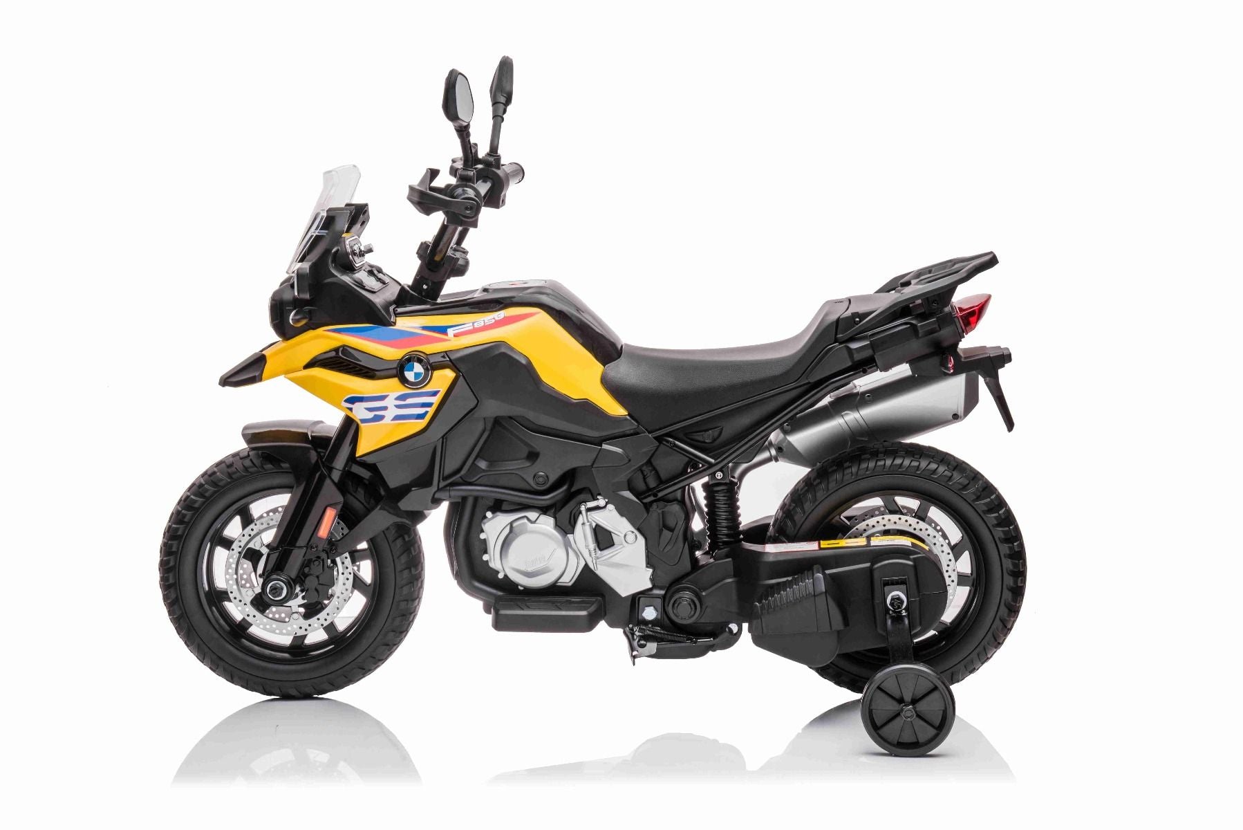 Moto électrique enfants 12V BMW F850 GS, jaune