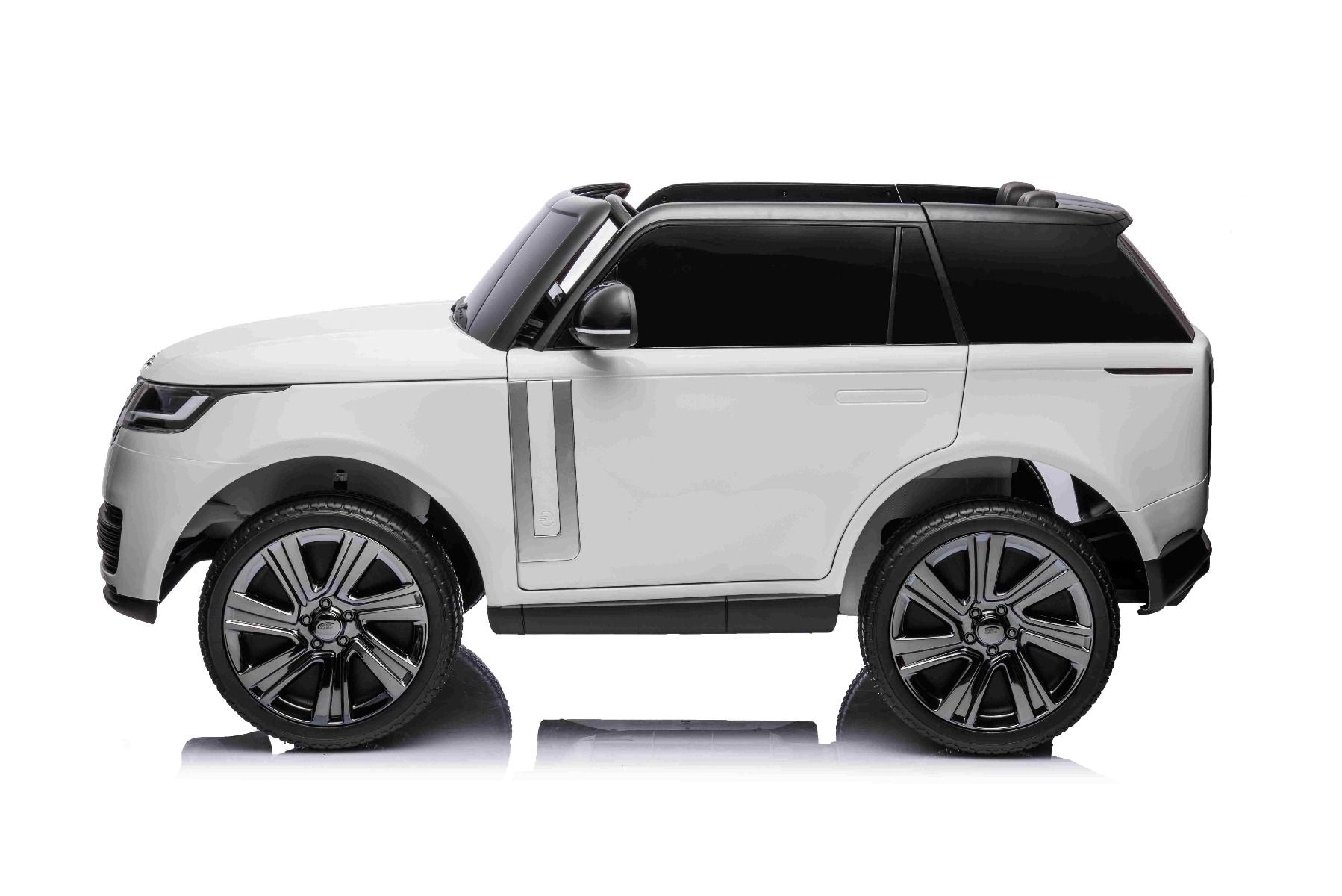 Voiture électrique enfants 12V 2 places Range Rover modèle 2023, blanc, avec télécommande 2,4 GHz, sous licence