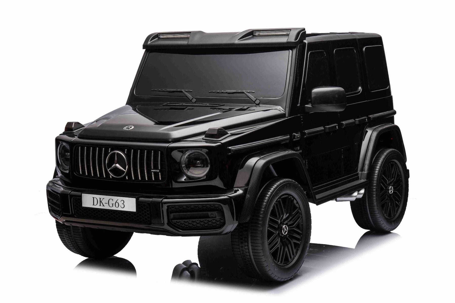 Voiture électrique Mercedes-Benz G63 AMG 4x4² Biplace 12V, noir, Lecteur MP3 avec entrée USB/AUX, Conduite 4x4, Batterie 12V14Ah, Roues EVA avec suspension, Sièges en similicuir, Télécommande, Licence