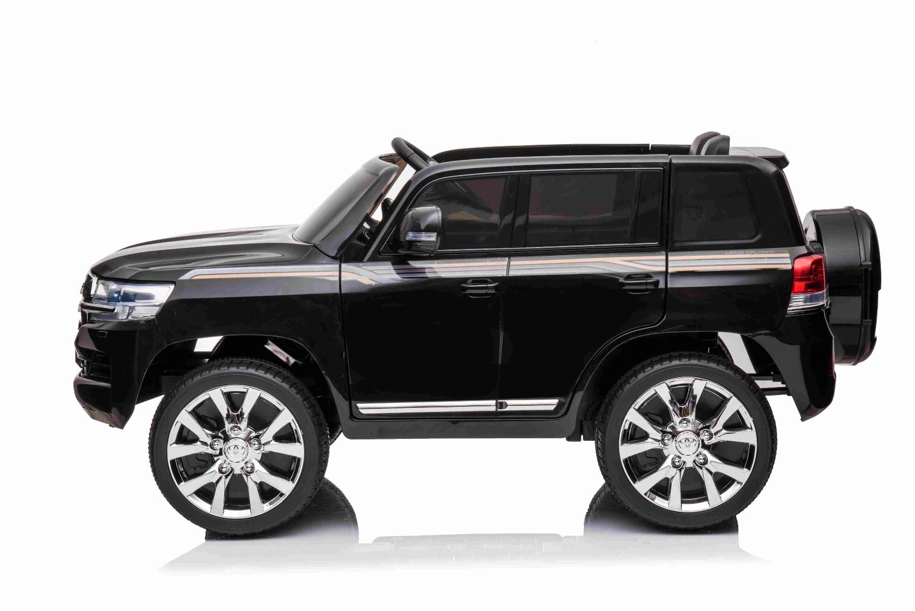 Voiture électrique enfants 12V Toyota Landcruiser, NOIR avec télécommande 2,4 Ghz, Moteur 2 x 35W, Licence