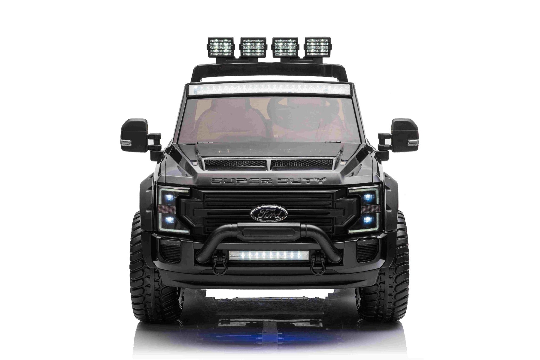 4x4 Voiture électrique enfants 24V 2 places noir, Super Duty, avec télécommande 2,4 GHz