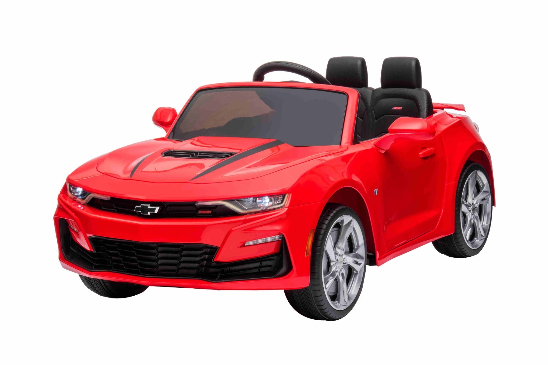 Voiture électrique enfants 12V Chevrolet Camaro, rouge, moteur 2x 35 W, avec télécommande 2,4 Ghz