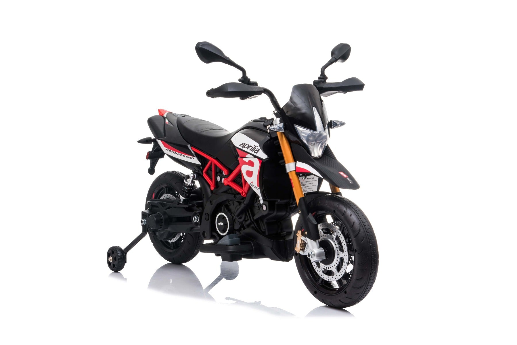 Moto electrique enfànt 12V APRILIA DORSODURO 900, rouge, avec licence