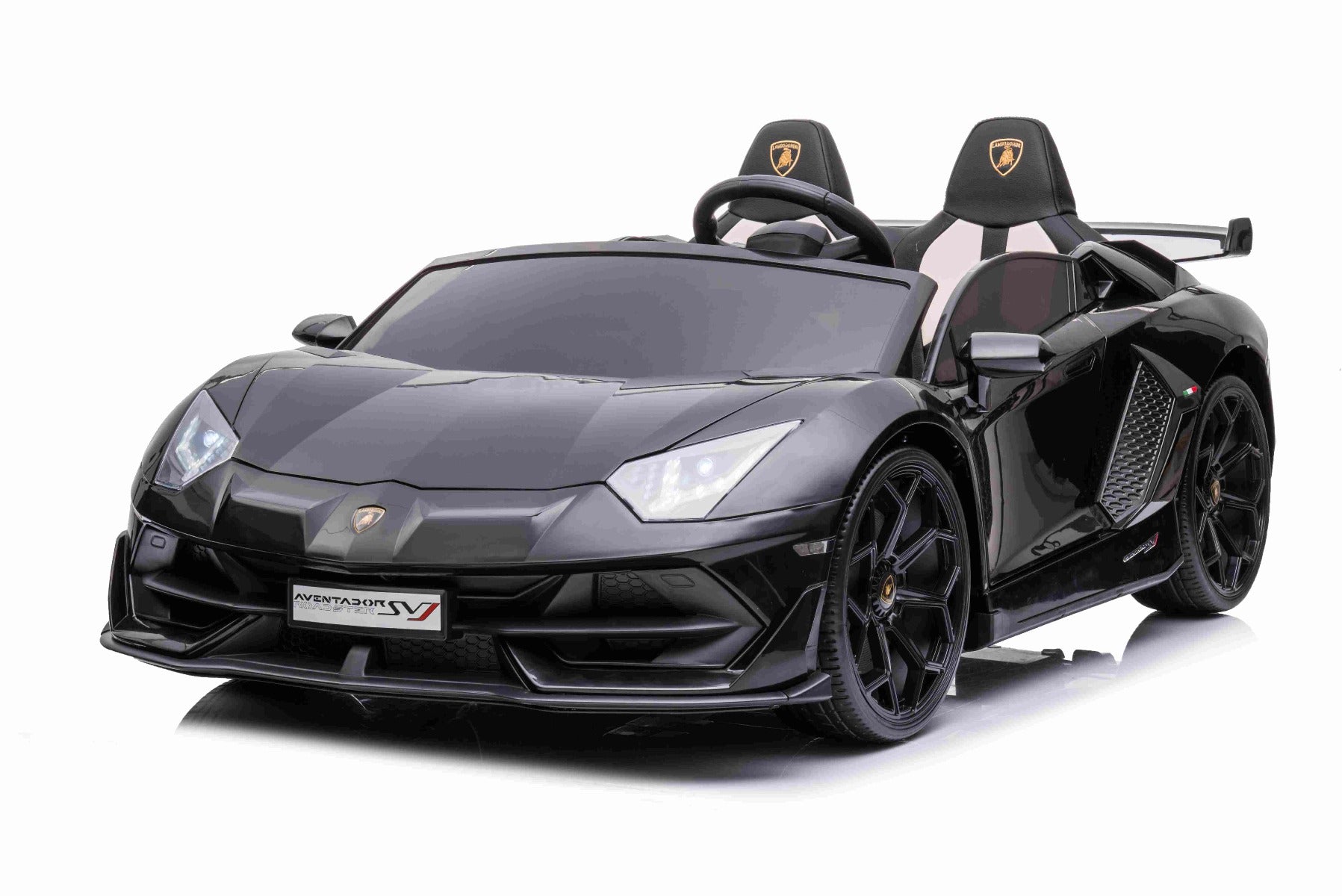 Voiture electrique enfànt 12V 2 places lamborghini Aventador, Noir, avec télécommande 2,4 Ghz, Moteur 2 x 12V, Licence d'origine