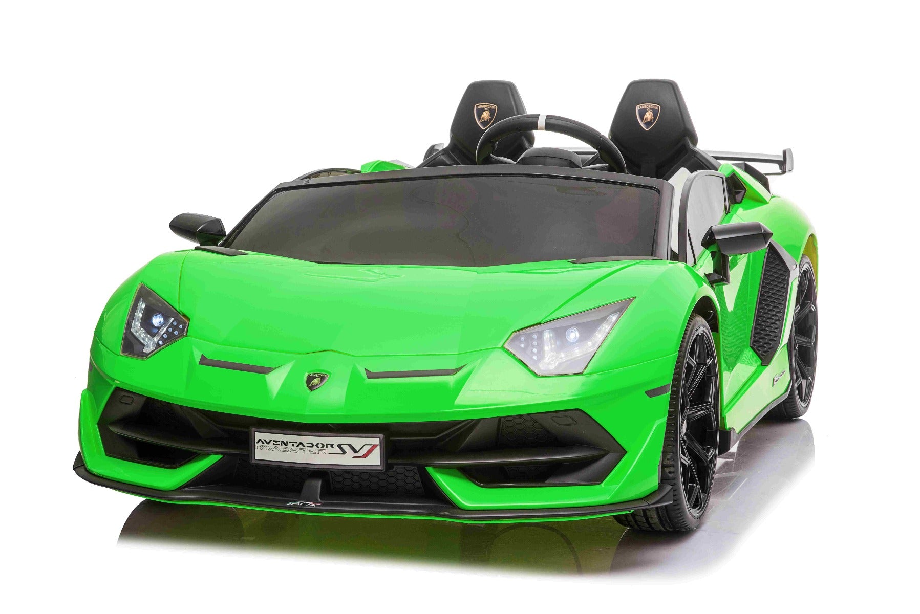 Voiture electrique enfànt 12V 2 places lamborghini Aventador, Vert, avec télécommande 2,4 Ghz, Moteur 2 x 12V, Licence d'origine