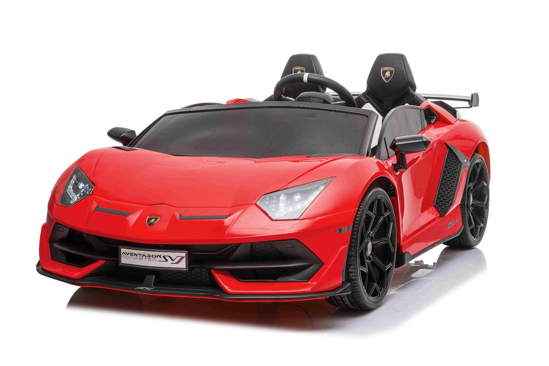 Voiture electrique enfànt 12V 2 places lamborghini Aventador, rouge, avec télécommande 2,4 Ghz, Moteur 2 x 12V, Licence d'origine