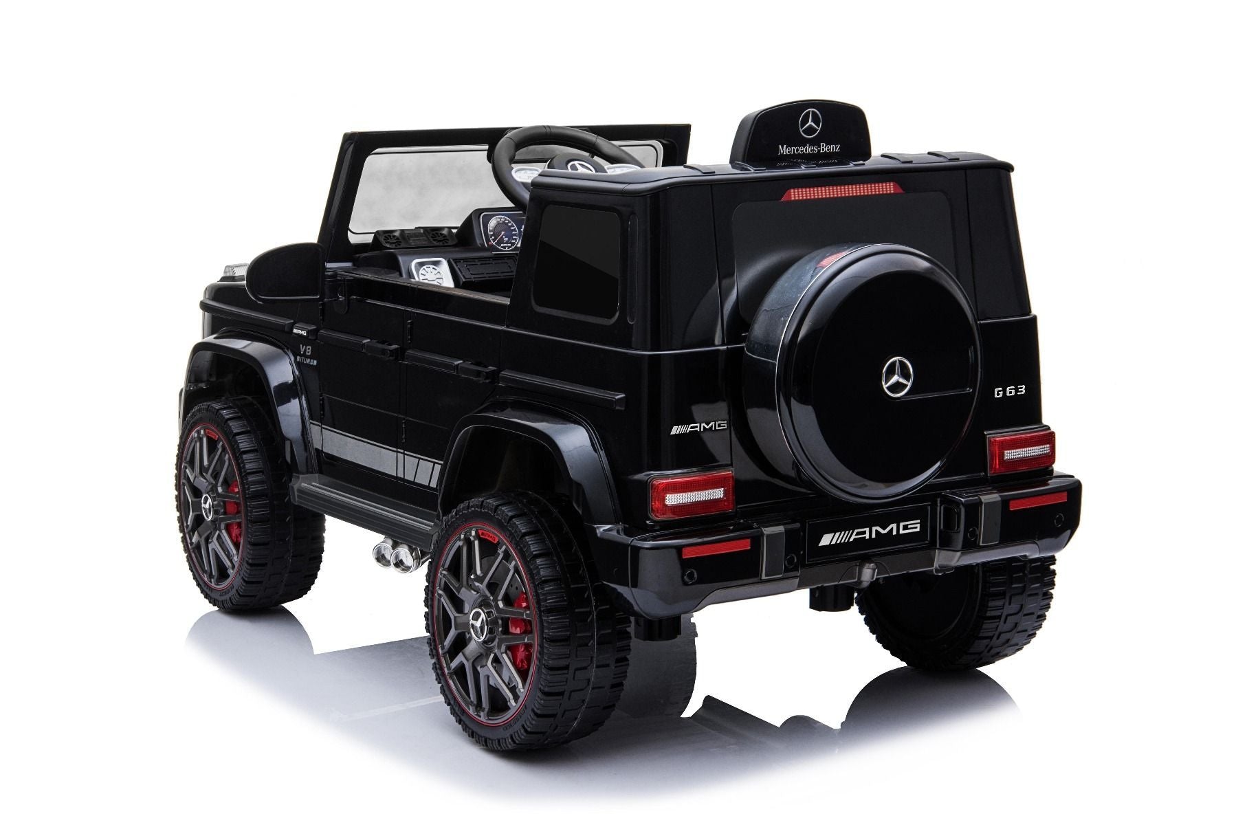Voiture électrique enfant 12V Mercedes G neuve, noire, avec télécommande de 2,4 Ghz, monoplace, 2x moteur, batterie 12 V
