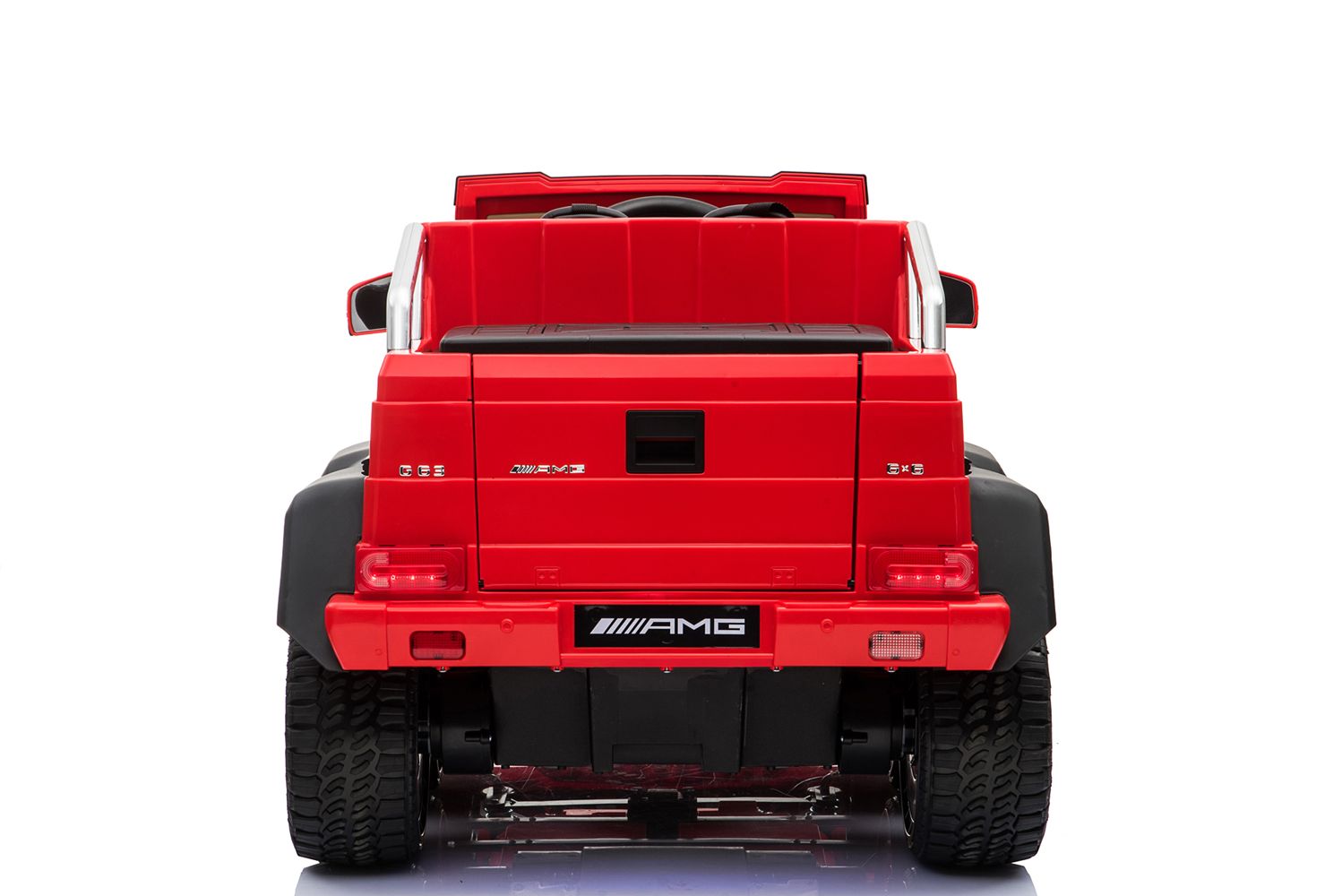 Voiture électrique enfant 12V Mercedes-Benz G63 6X6, avec télécommande 2.4Ghz, 12V14AH, 4 X MOTEUR, rouge, Monoplace