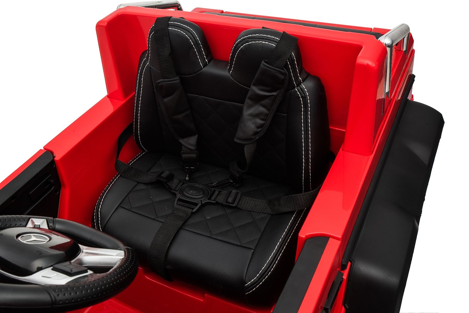 Voiture électrique enfant 12V Mercedes-Benz G63 6X6, avec télécommande 2.4Ghz, 12V14AH, 4 X MOTEUR, rouge, Monoplace