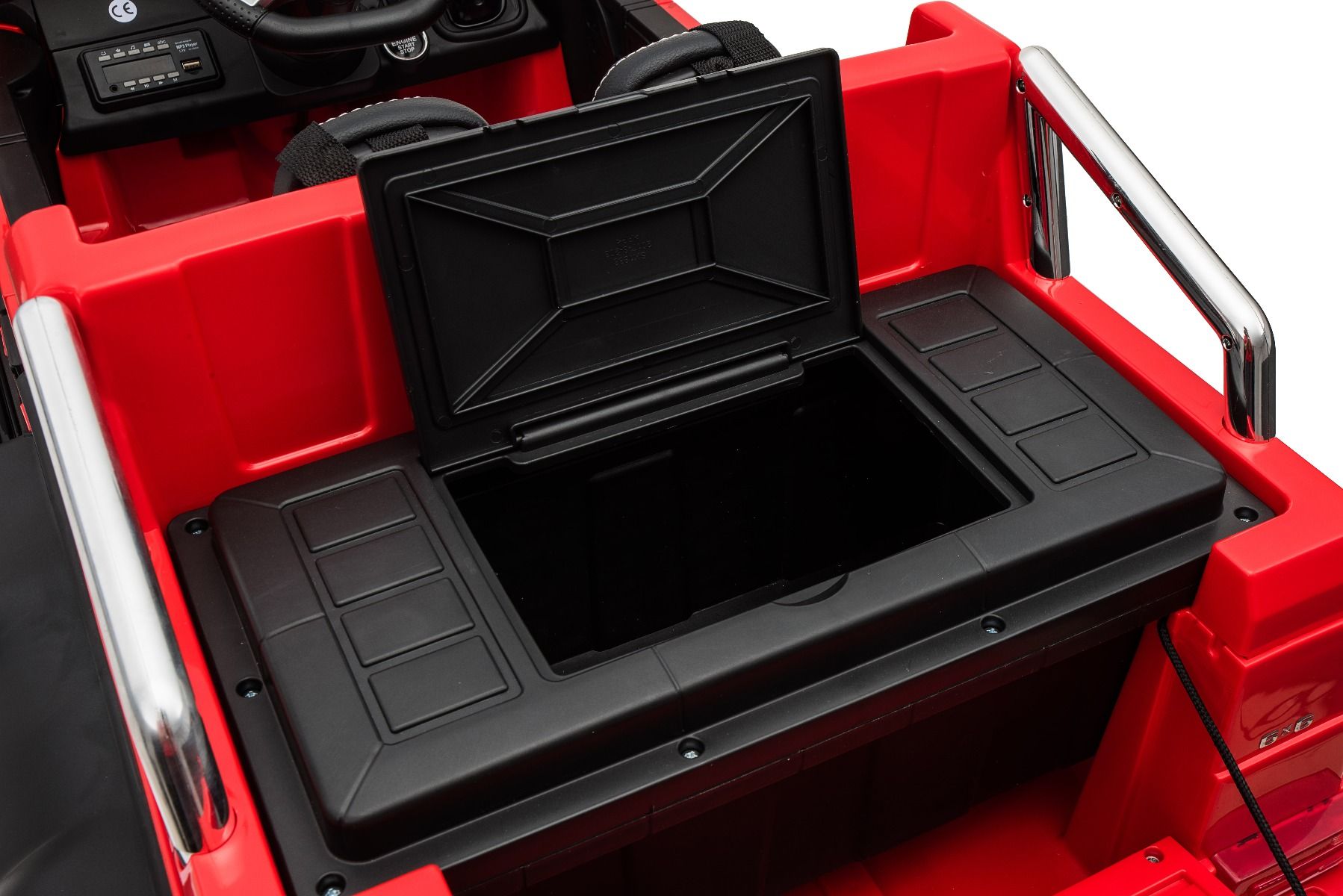 Voiture électrique enfant 12V Mercedes-Benz G63 6X6, avec télécommande 2.4Ghz, 12V14AH, 4 X MOTEUR, rouge, Monoplace