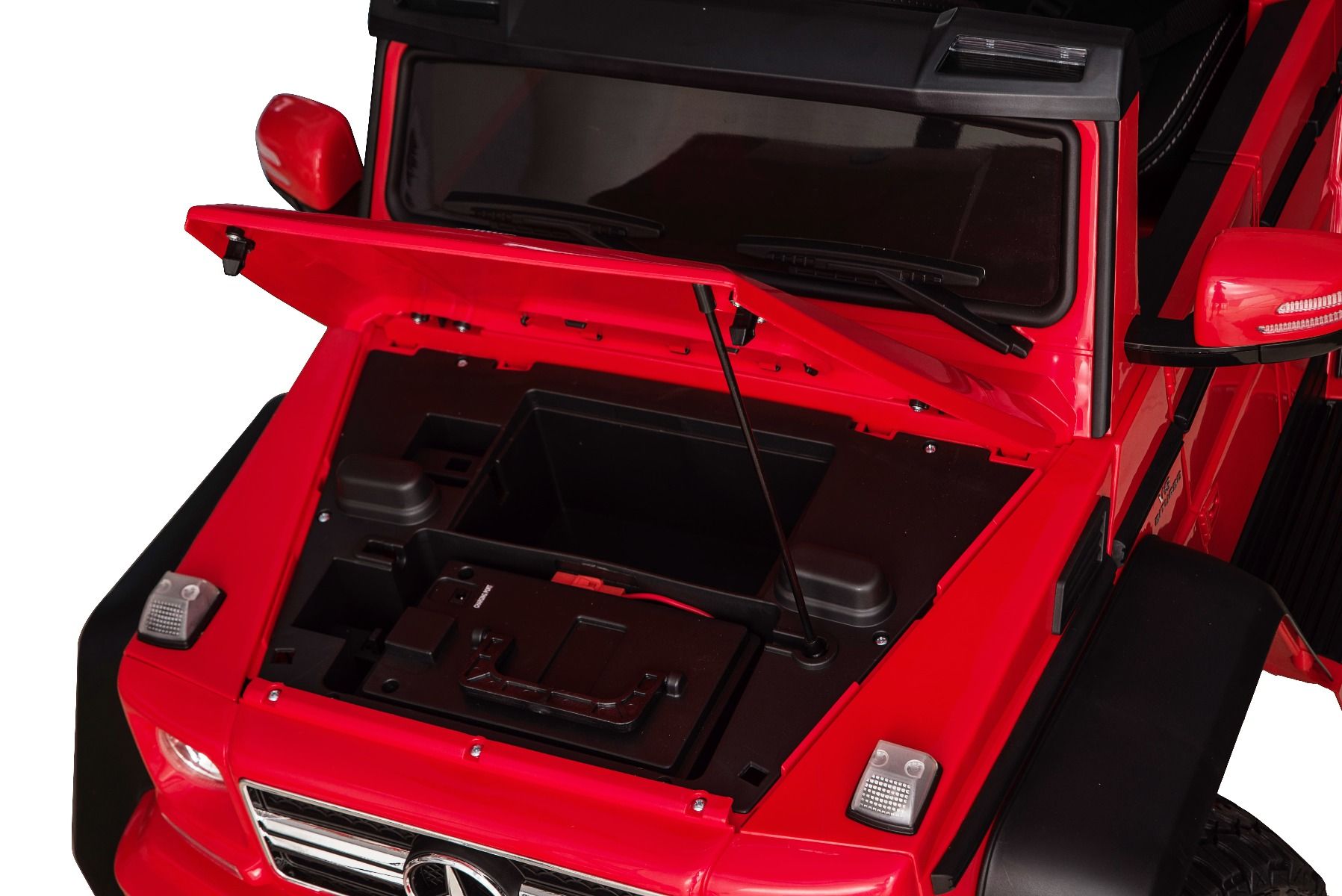 Voiture électrique enfant 12V Mercedes-Benz G63 6X6, avec télécommande 2.4Ghz, 12V14AH, 4 X MOTEUR, rouge, Monoplace