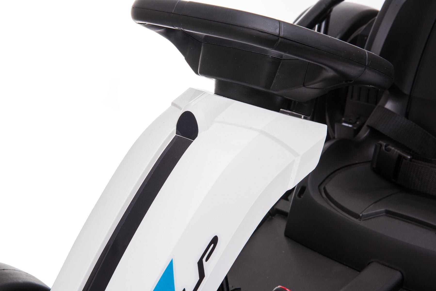 Voiture electrique enfants 24V DRIFT karting, Blanc, Roues de dérive lisses, Moteur 2 x 350W, Batterie 24V