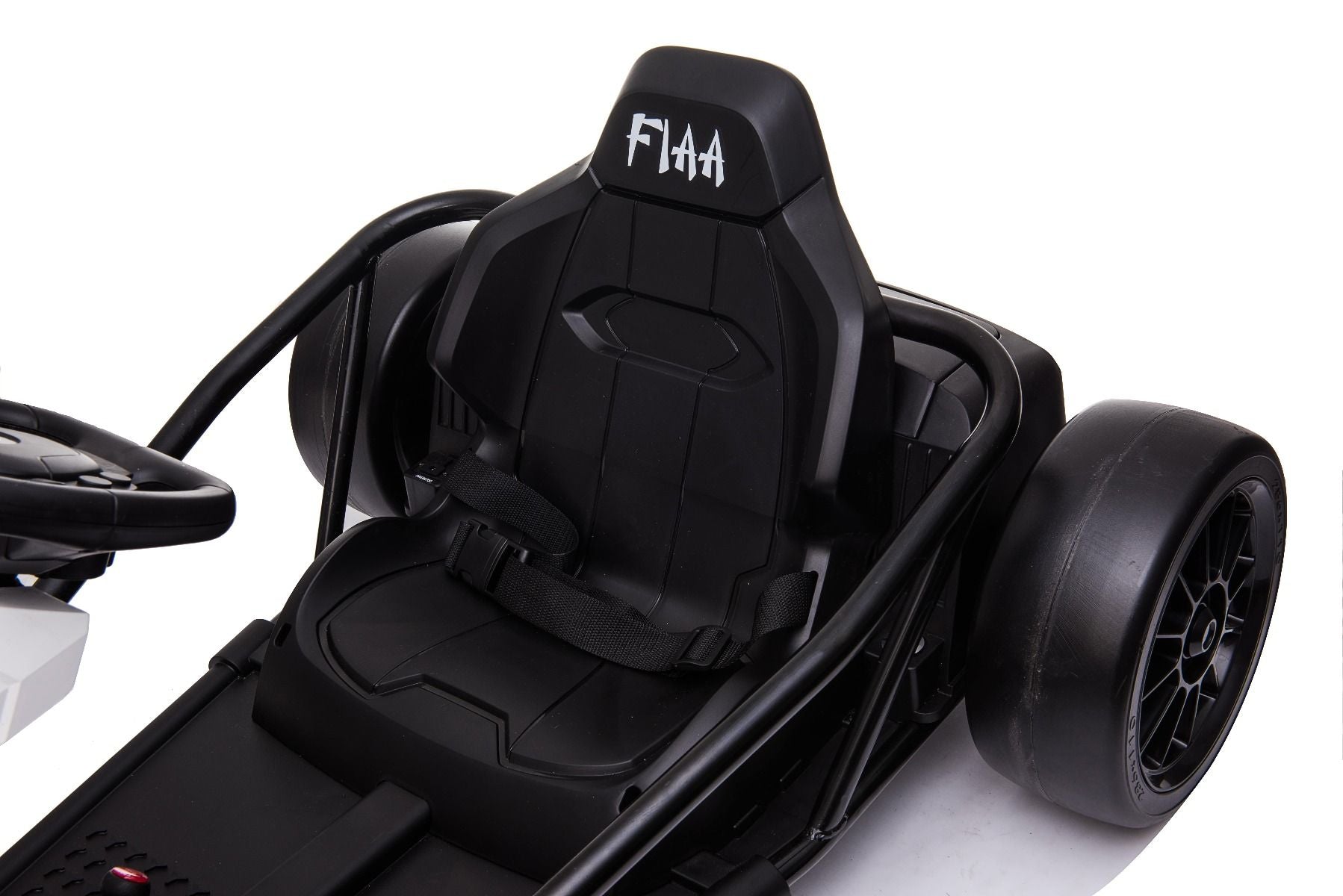 Voiture electrique enfants 24V DRIFT karting, Blanc, Roues de dérive lisses, Moteur 2 x 350W, Batterie 24V