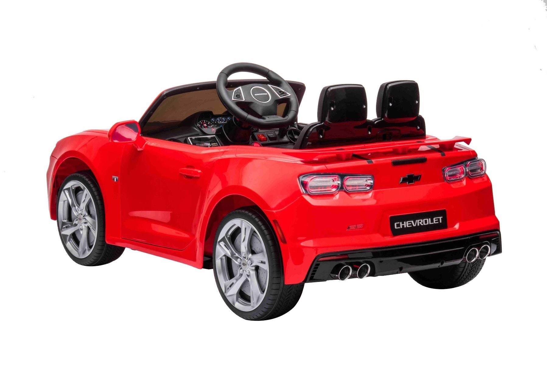 Voiture électrique enfants 12V Chevrolet Camaro, rouge, moteur 2x 35 W, avec télécommande 2,4 Ghz