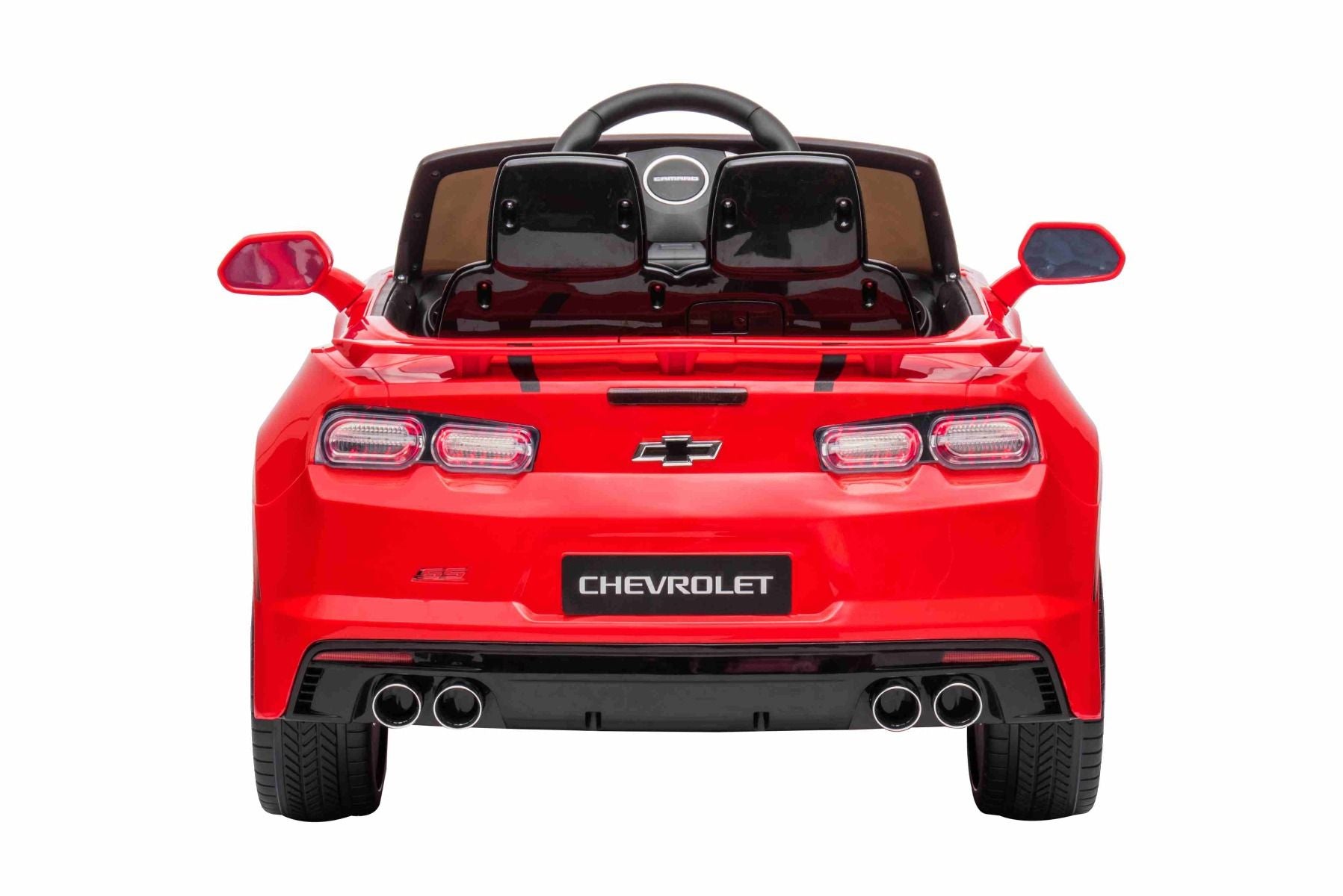 Voiture électrique enfants 12V Chevrolet Camaro, rouge, moteur 2x 35 W, avec télécommande 2,4 Ghz