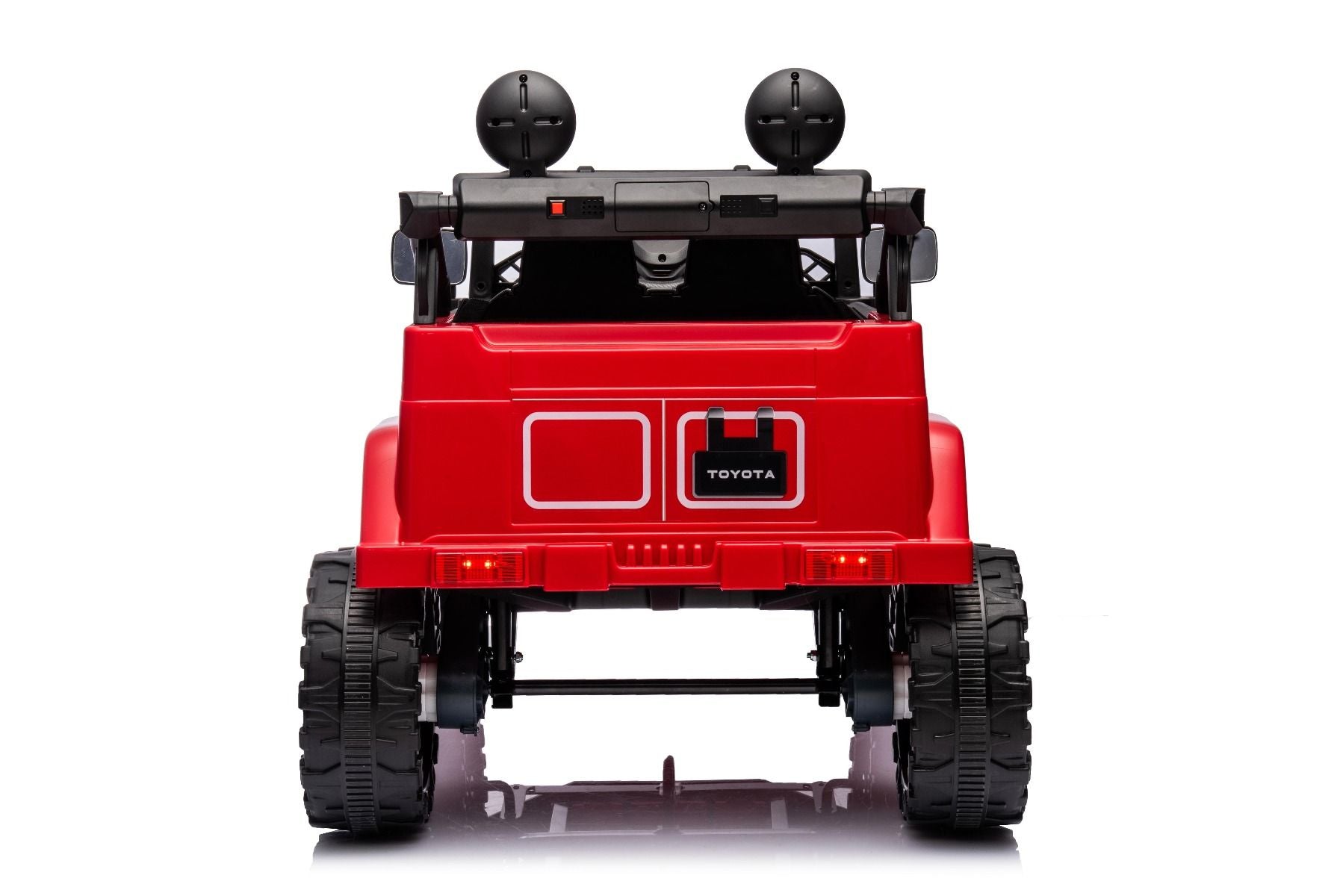 Voiture électrique enfant 12V TOYOTA FJ CRUISER avec traction arrière, Rouge, Télécommande 2,4 GHz