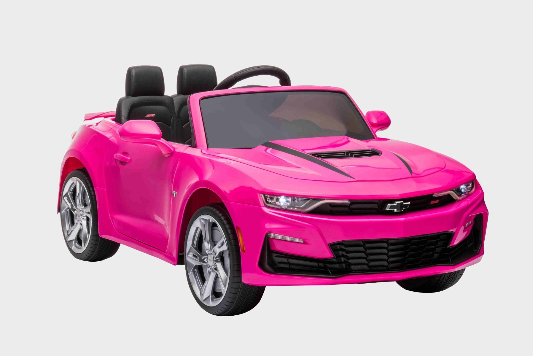 Voiture électrique enfants 12V Chevrolet Camaro, rose, moteur 2x 35 W, avec télécommande 2,4 Ghz