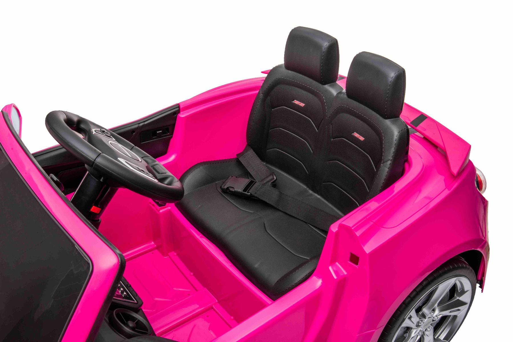 Voiture électrique enfants 12V Chevrolet Camaro, rose, moteur 2x 35 W, avec télécommande 2,4 Ghz