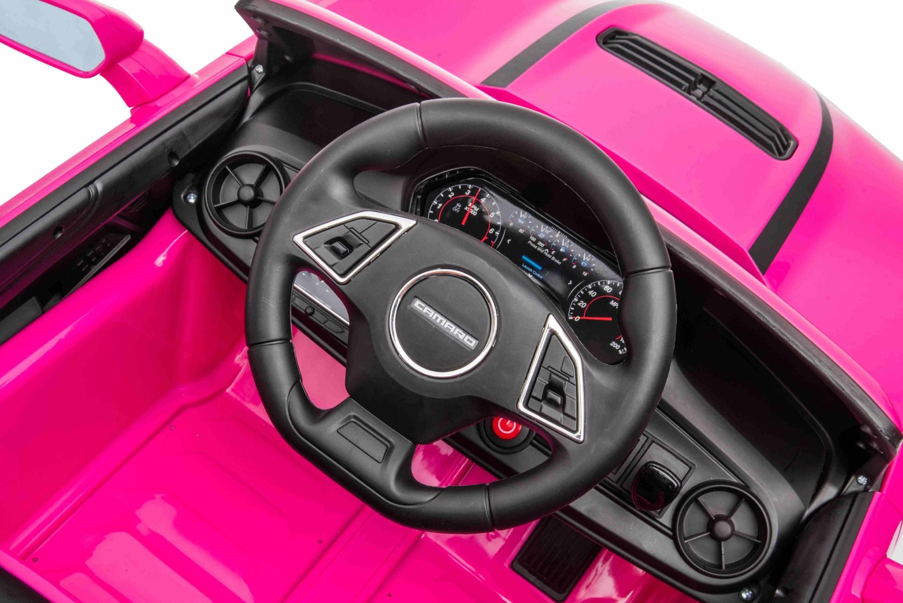 Voiture électrique enfants 12V Chevrolet Camaro, rose, moteur 2x 35 W, avec télécommande 2,4 Ghz