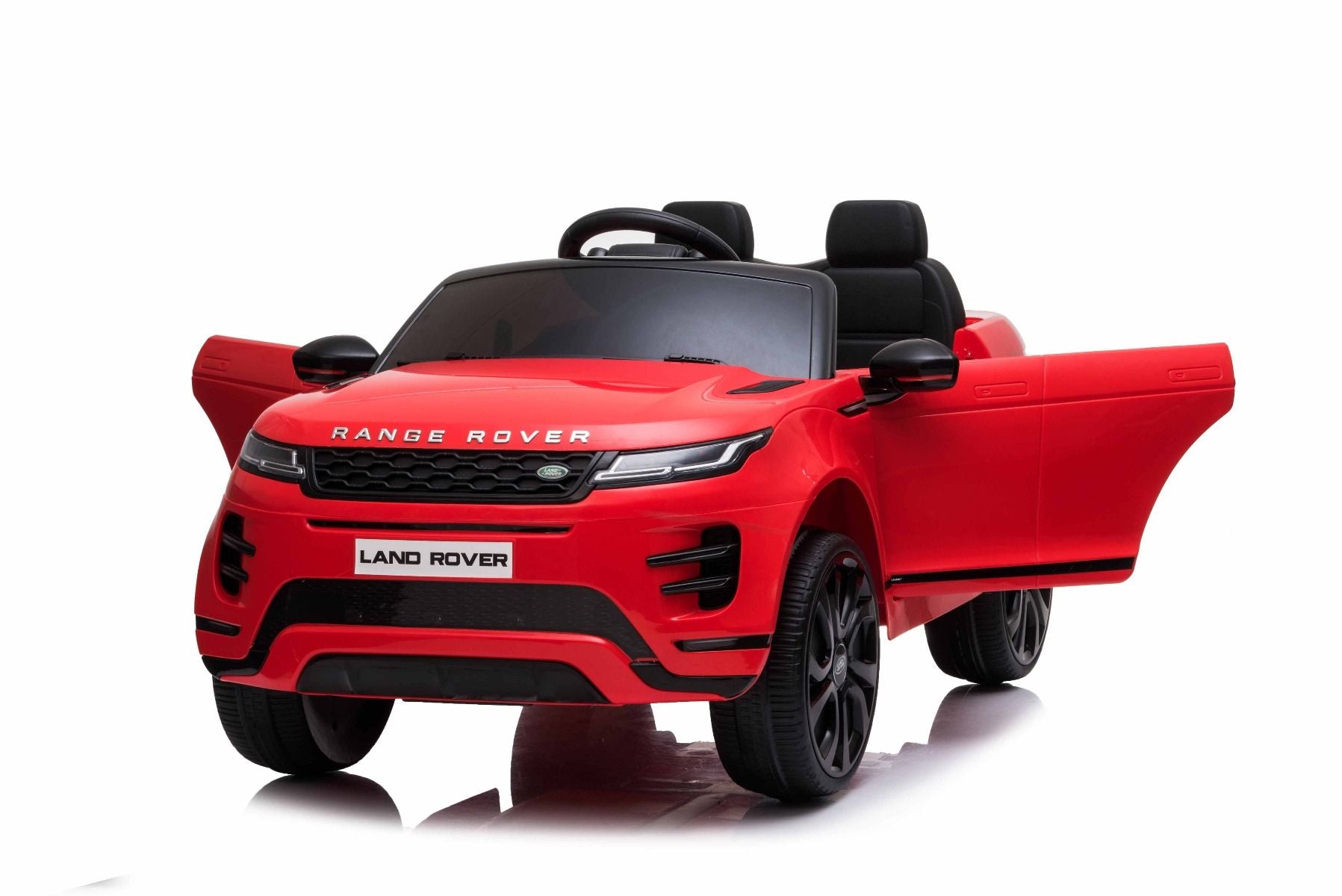 4x4 Voiture électrique enfants 12V Range Rover EVOQUE, rouge avec télécommande Bluetooth 2,4 GHz, sous licence