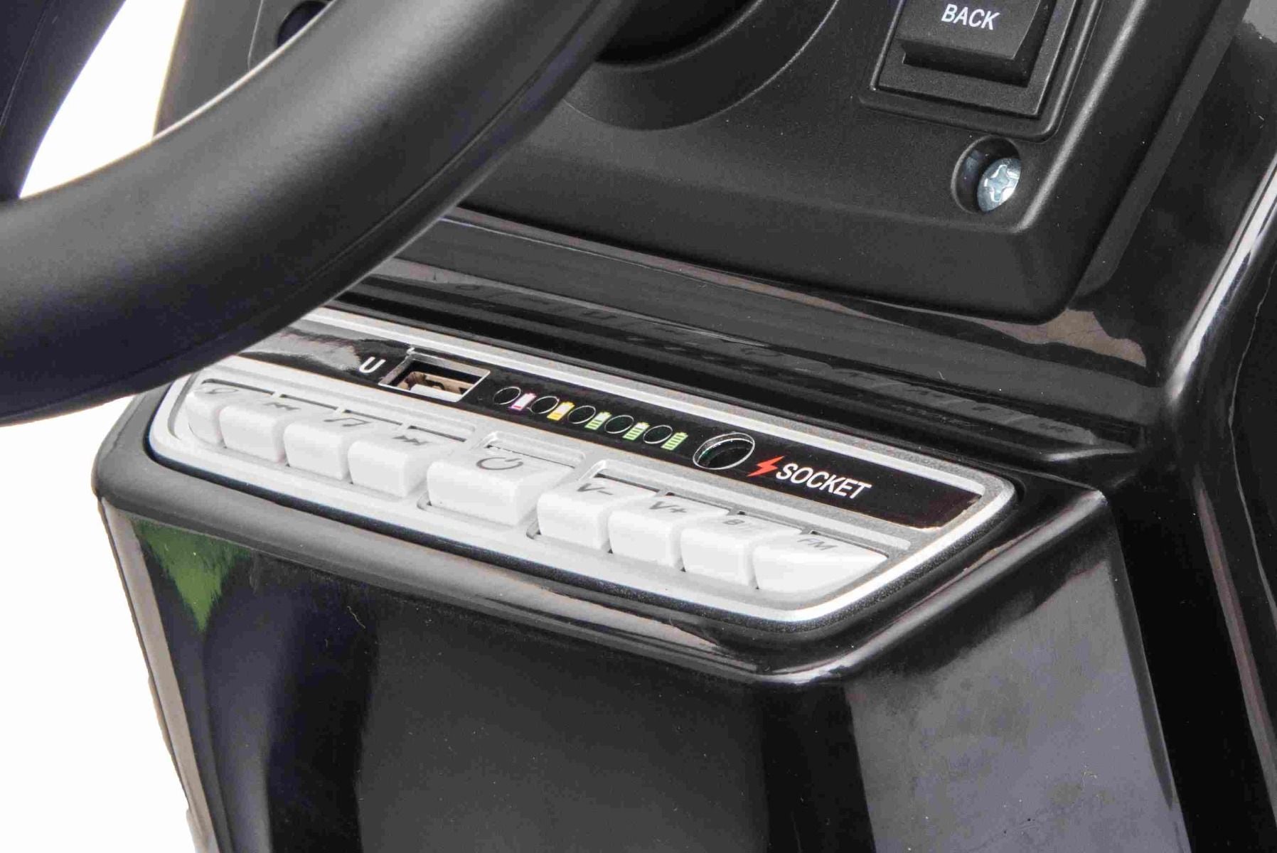 Tracteur électrique 12V POWER avec remorque, vert, télécommande 2,4 GHz