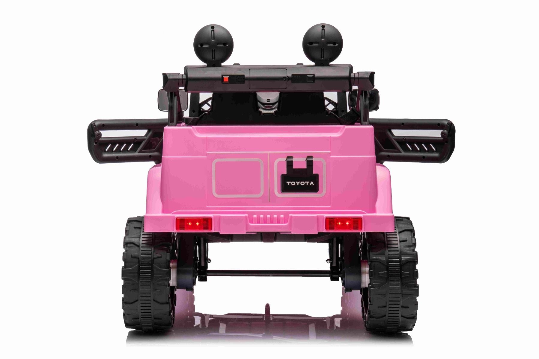 Voiture électrique enfant 12V TOYOTA FJ CRUISER avec traction arrière, Rose, Télécommande 2,4 GHz