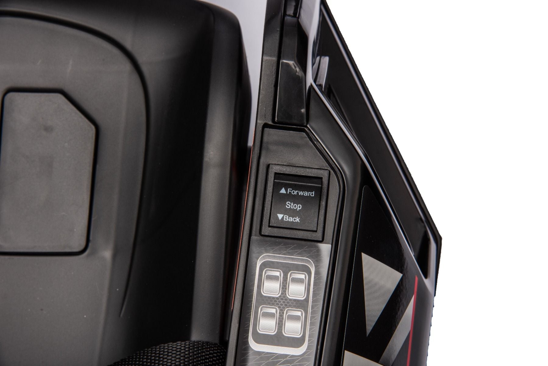 Kart Drift sous licence AUDI 24V, rouge, lumières LED, moteur 2 x 150W, mode Drift avec une vitesse de 12 Km/h, batterie 24V, construction en acier solide, siège réglable, lecteur MP3