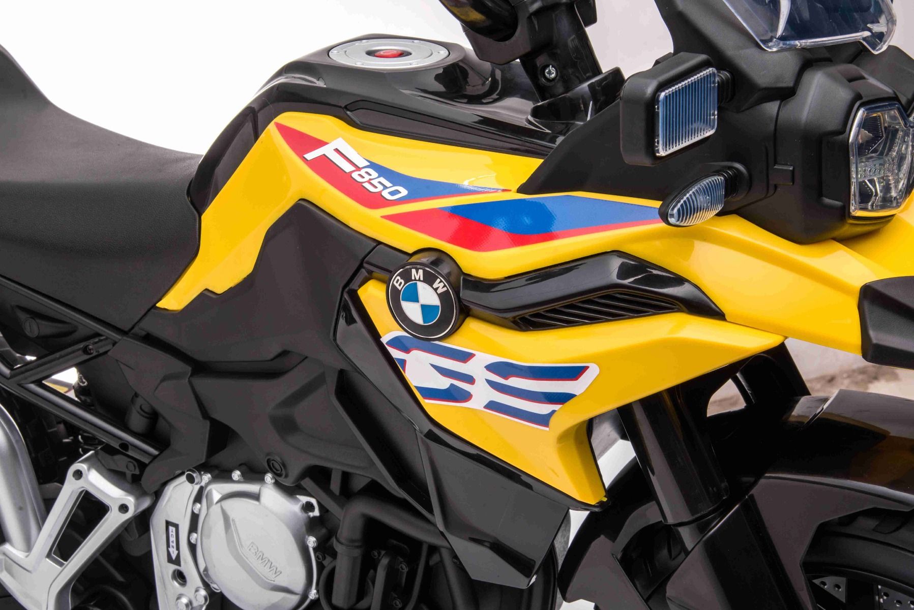 Moto électrique enfants 12V BMW F850 GS, jaune