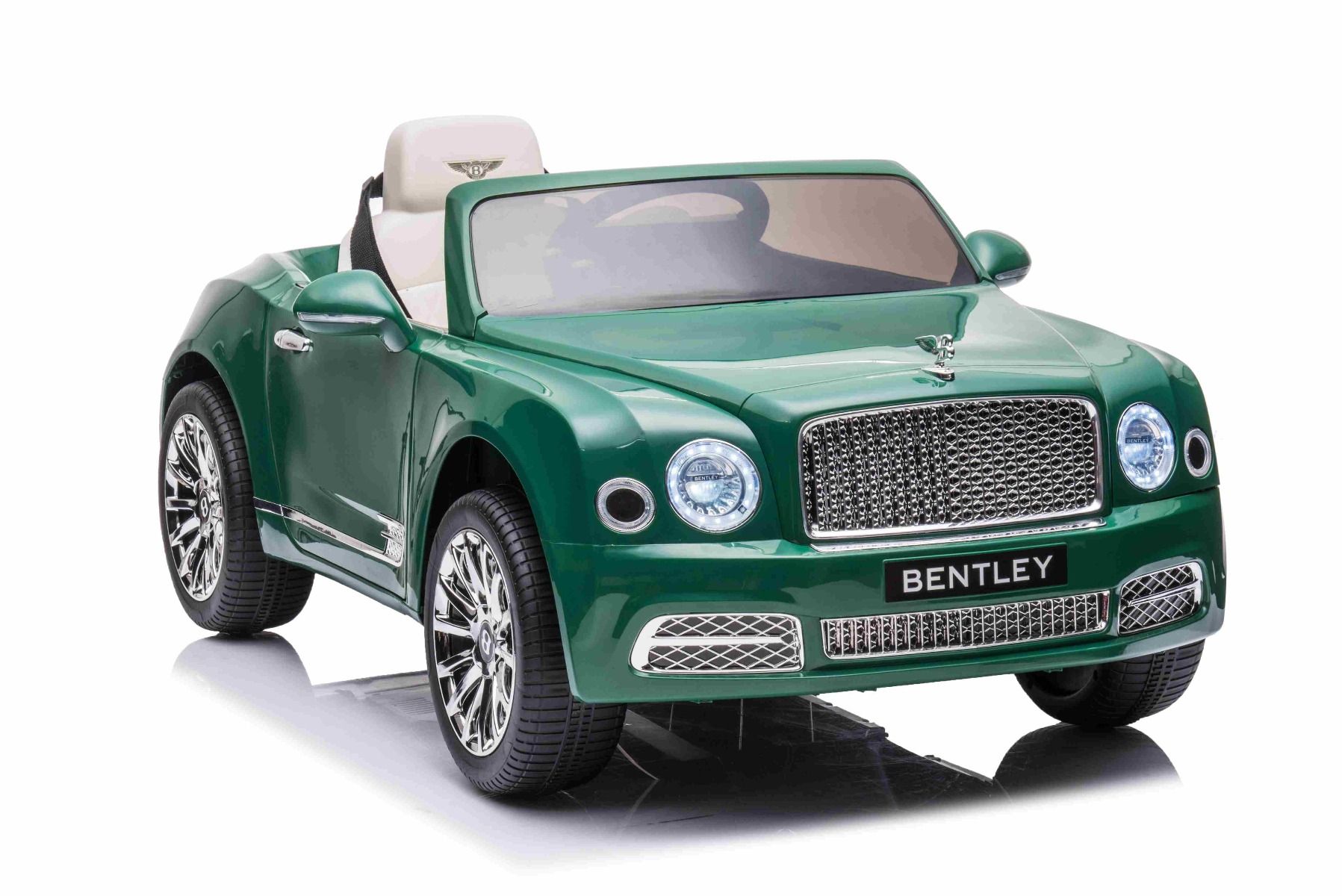 Voiture électrique enfants 12V Bentley Mulsanne, verte, avec télécommande 2,4 GHz, moteur 2 X 35W, licence ORIGINALE