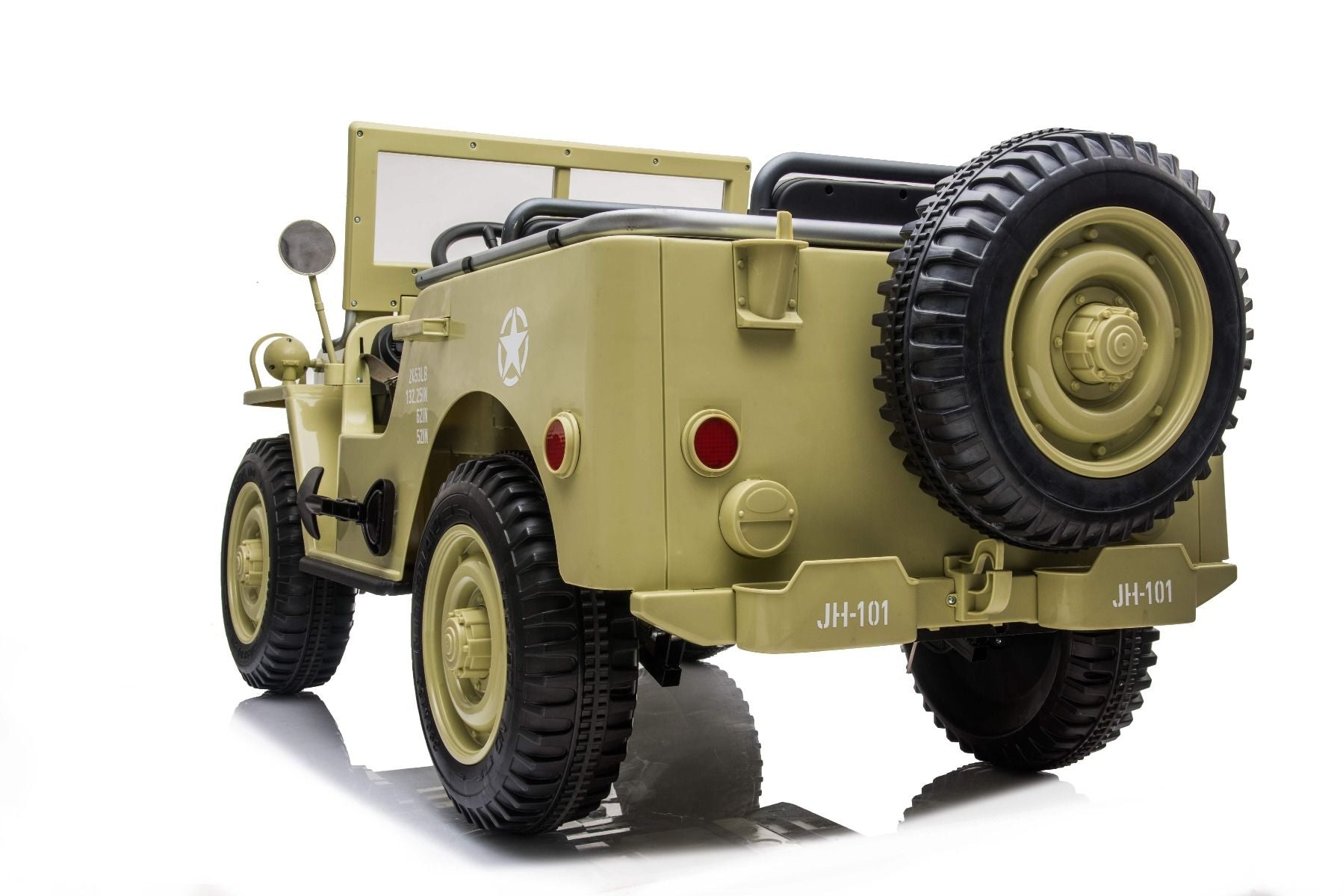 4x4 Voiture électrique enfant 12V 3 places USA ARMY, avec télécommande 2,4 GHz, Batterie 12V14AH, 4 x 4 lecteur