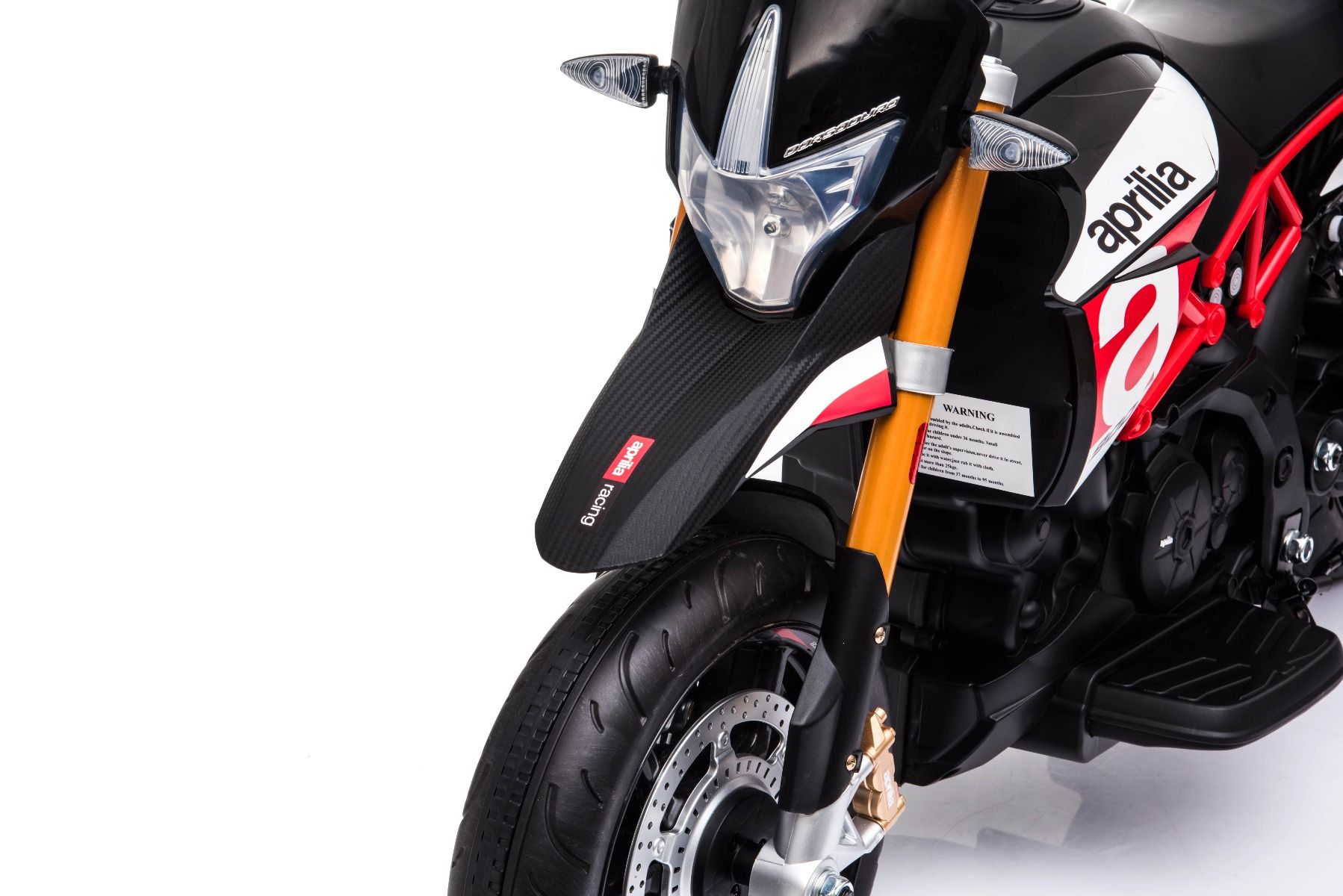 Moto electrique enfànt 12V APRILIA DORSODURO 900, rouge, avec licence