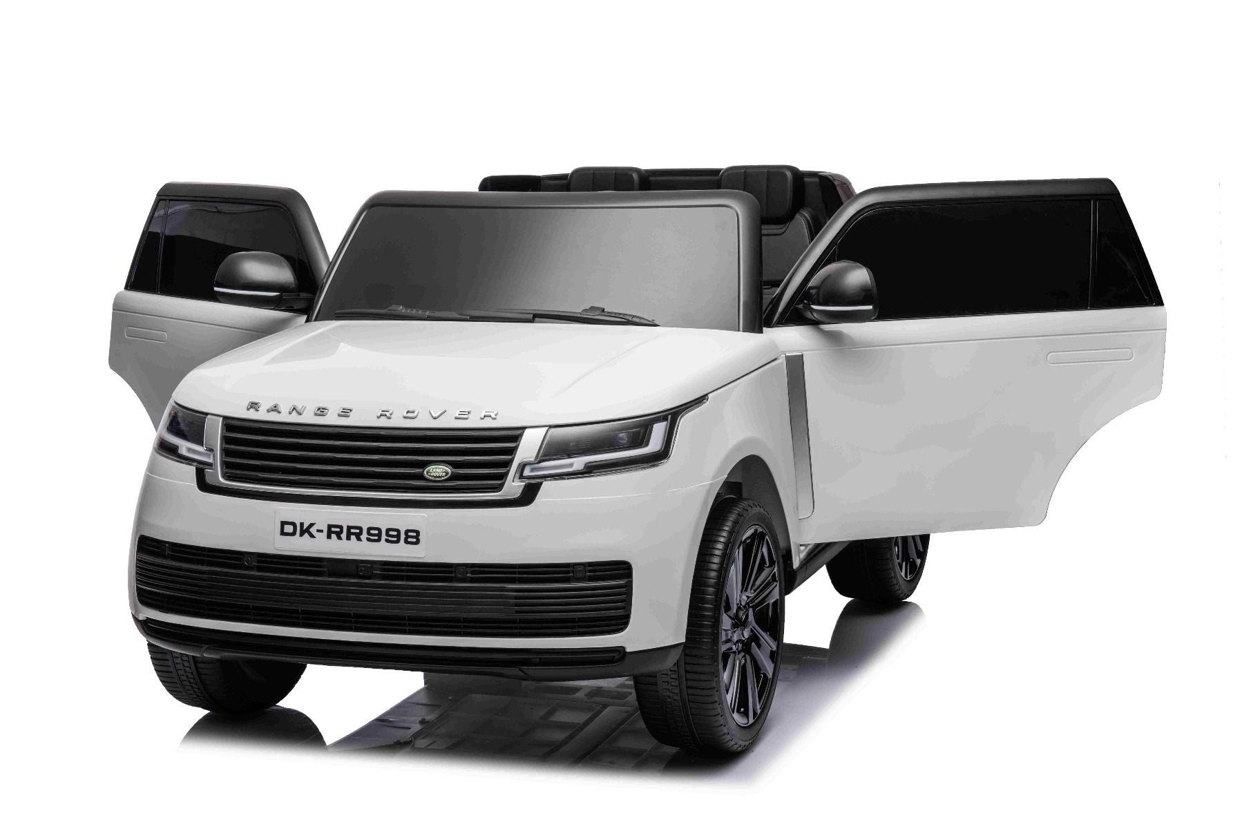 Voiture électrique enfants 12V 2 places Range Rover modèle 2023, blanc, avec télécommande 2,4 GHz, sous licence