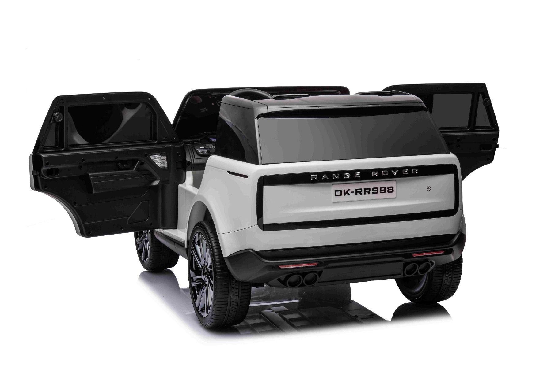 Voiture électrique enfants 12V 2 places Range Rover modèle 2023, blanc, avec télécommande 2,4 GHz, sous licence