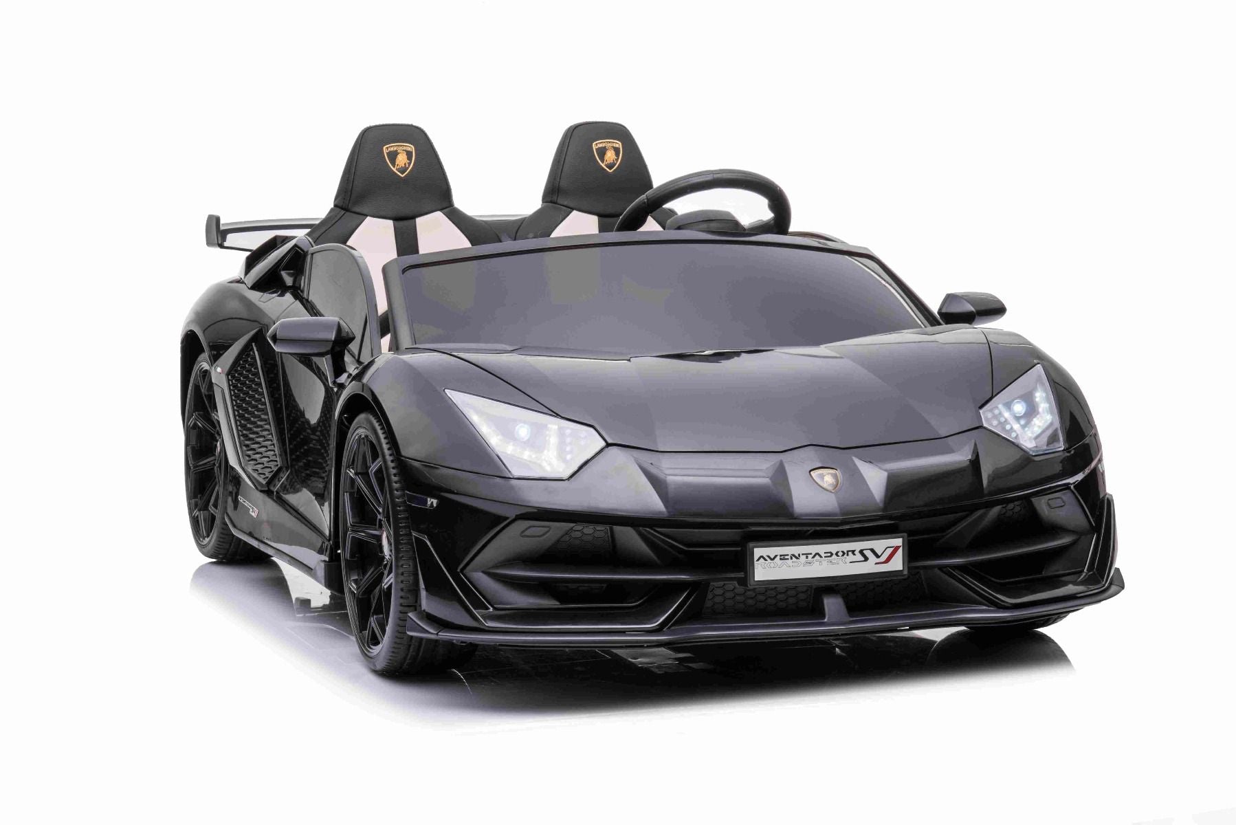 Voiture electrique enfànt 12V 2 places lamborghini Aventador, Noir, avec télécommande 2,4 Ghz, Moteur 2 x 12V, Licence d'origine