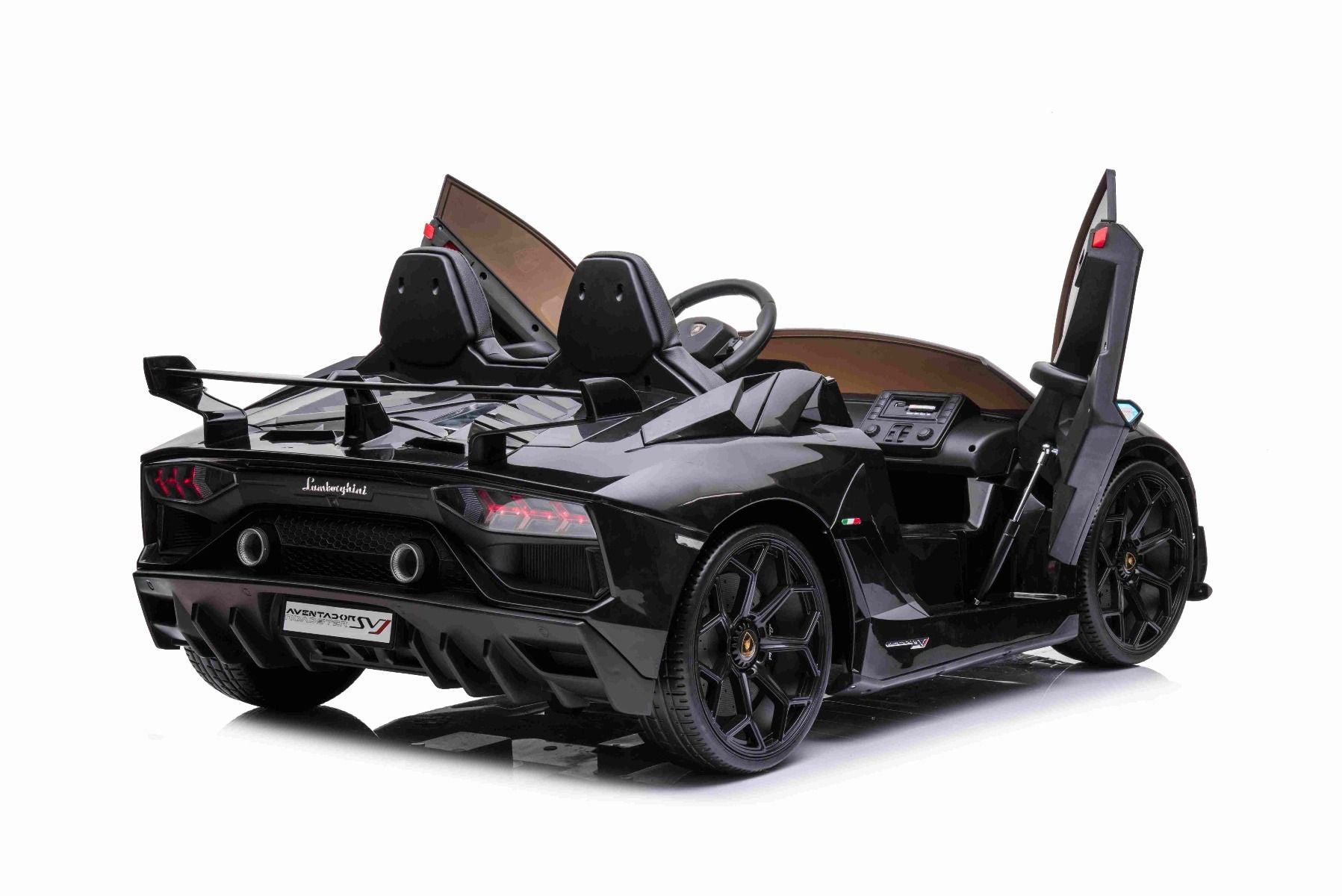 Voiture electrique enfànt 12V 2 places lamborghini Aventador, Noir, avec télécommande 2,4 Ghz, Moteur 2 x 12V, Licence d'origine