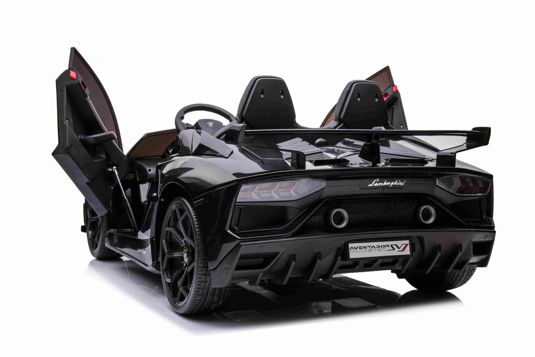 Voiture electrique enfànt 12V 2 places lamborghini Aventador, Noir, avec télécommande 2,4 Ghz, Moteur 2 x 12V, Licence d'origine