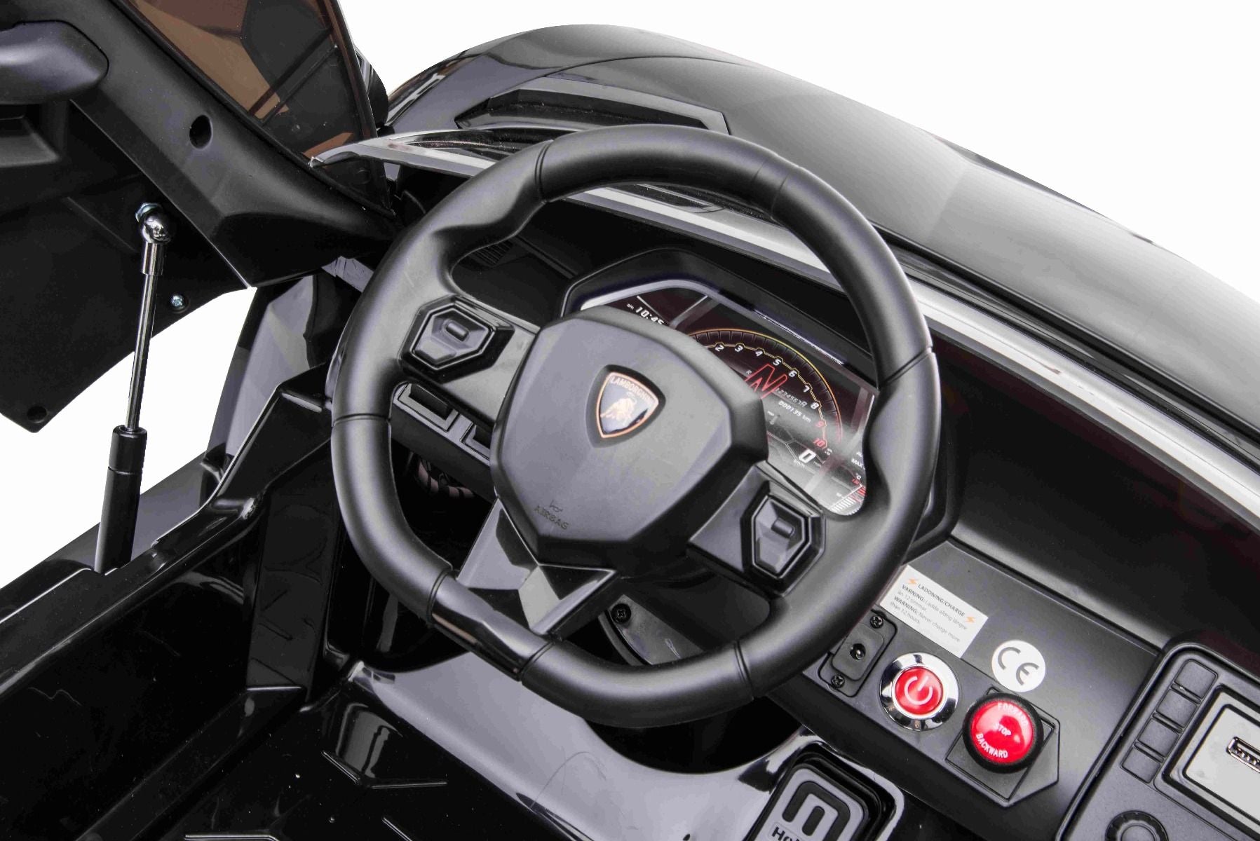 Voiture electrique enfànt 12V 2 places lamborghini Aventador, Noir, avec télécommande 2,4 Ghz, Moteur 2 x 12V, Licence d'origine