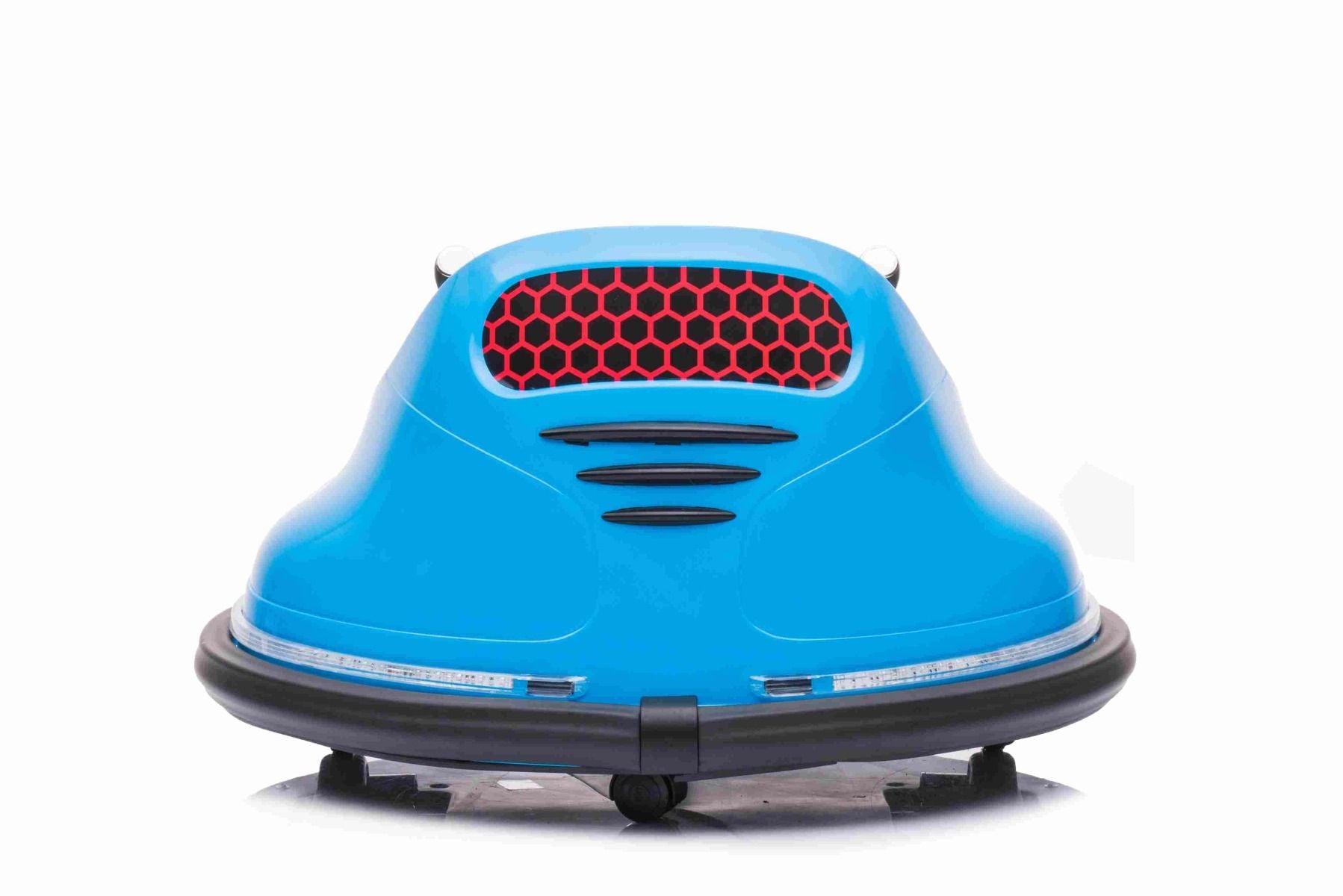 Porteur électrique RIRIDRIVE 12V bleu, adapté pour une utilisation intérieure et extérieure, Télécommande 2,4 Ghz, Eclairage LED, Commande par joystick, Moteur 2 X 15W