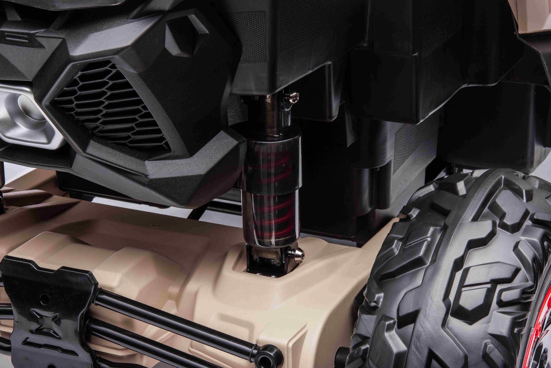 4x4 Voiture électrique 12V 2 places à chevaucher Can-am Maverick, noire, suspension avant et arrière, télécommande 2,4 Ghz, batterie portable, 4 moteurs 35 W, roues EVA, siège conducteur réglable, lecteur MP3 avec entrée USB/SD, sous licence