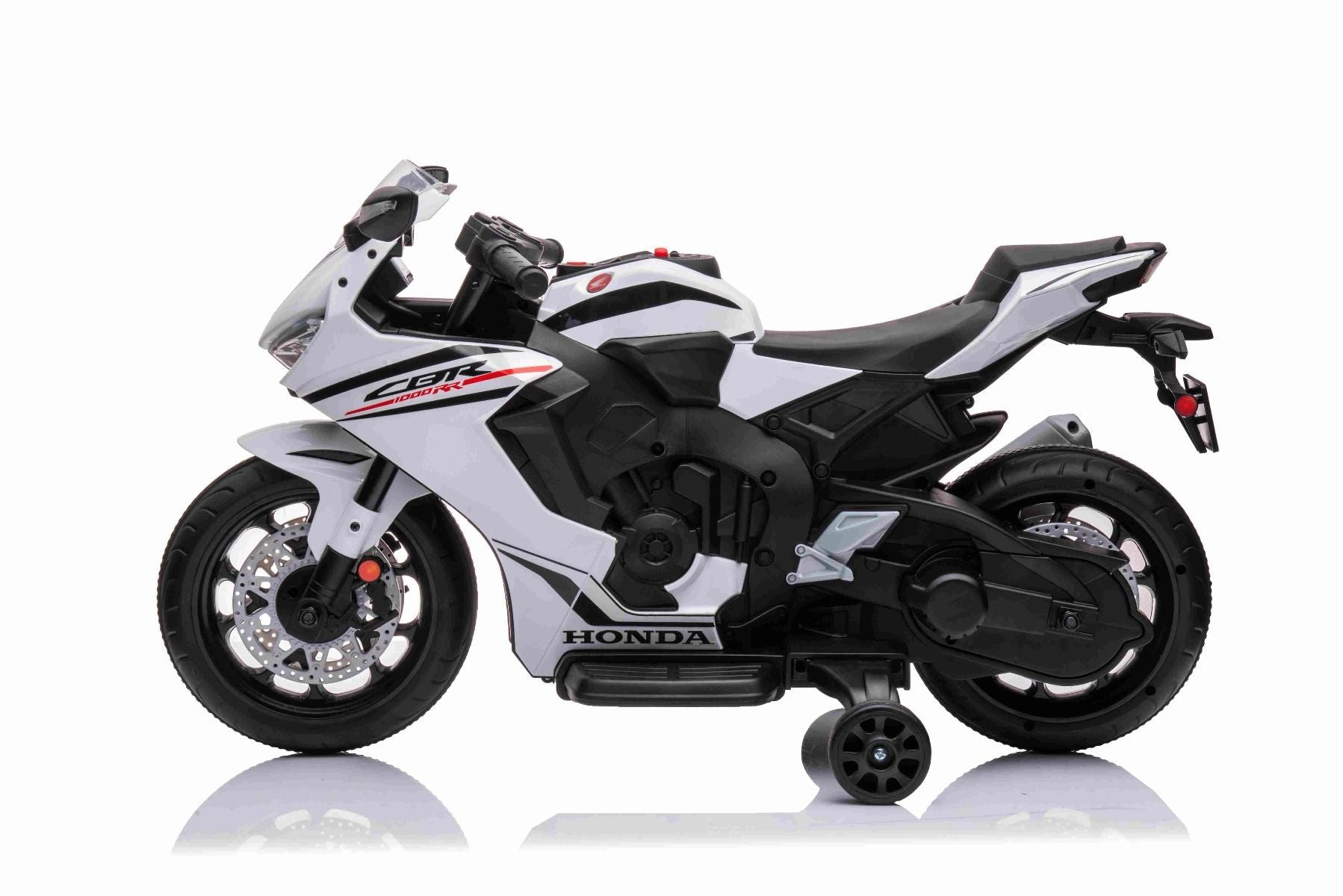 Moto électrique 12V HONDA CBR 1000RR, blanc sous licence, moteur 30W