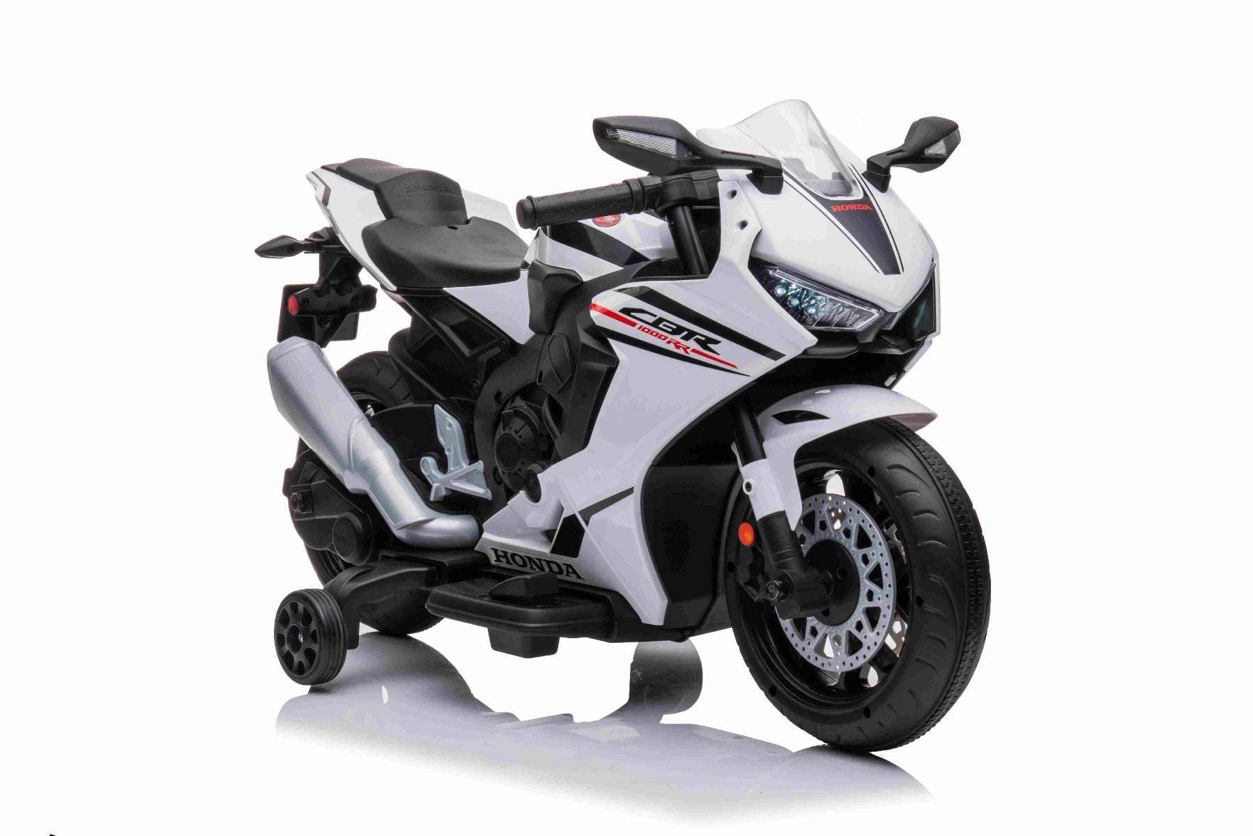 Moto électrique 12V HONDA CBR 1000RR, blanc sous licence, moteur 30W