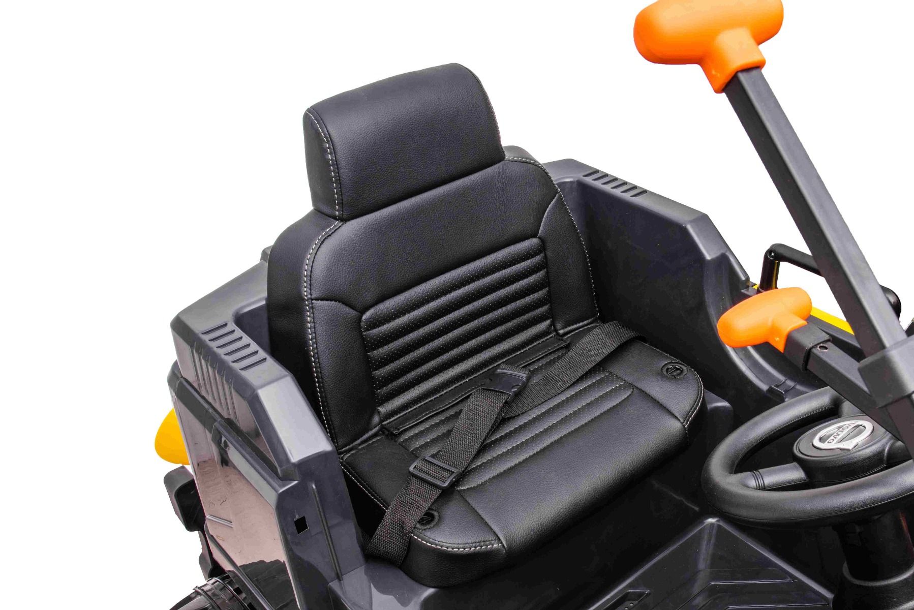 Voiture électrique enfants 12V Volvo Excavator, jaune, moteur 2 x 35W, roues EVA, batterie 12V/14Ah, sous licence