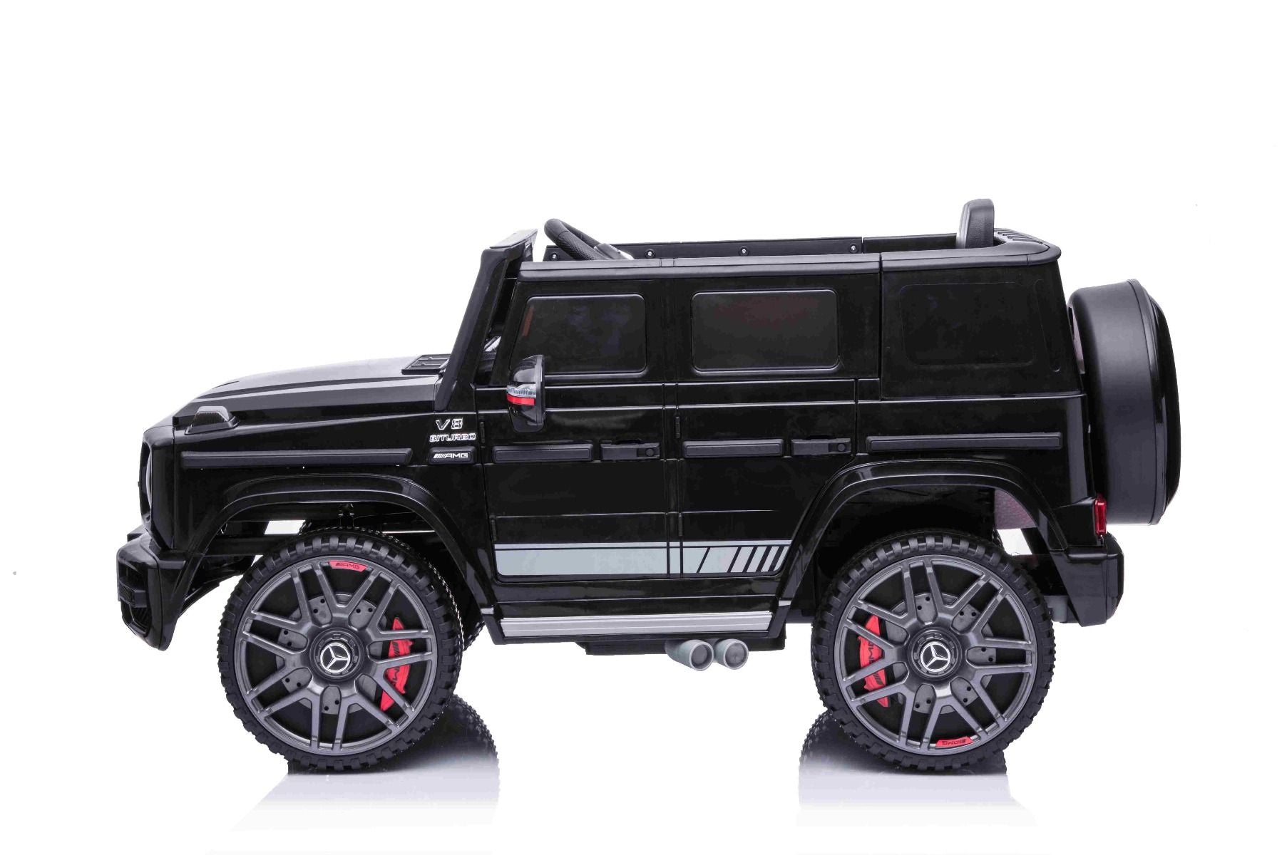 Voiture électrique enfant 12V Mercedes G avec portes hautes, noir, avec télécommande 2,4 GHz