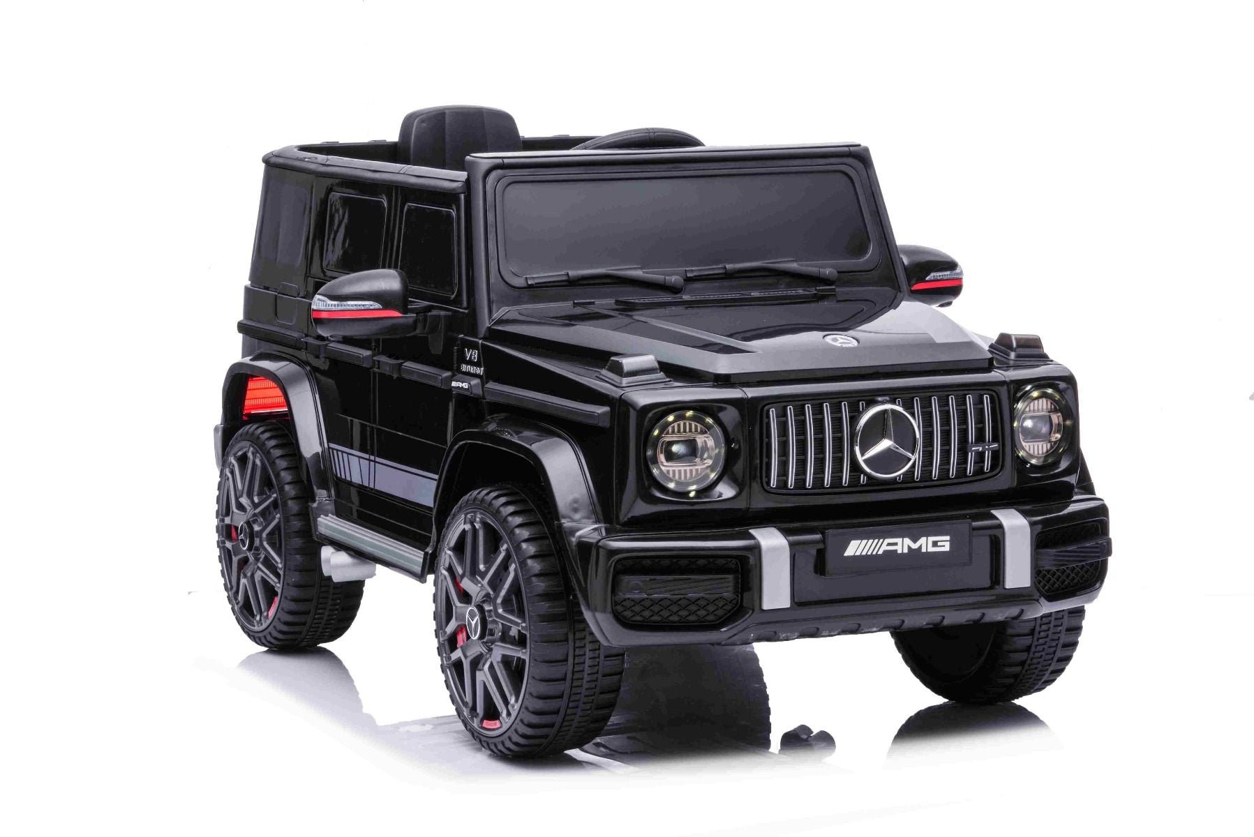 Voiture électrique enfant 12V Mercedes G avec portes hautes, noir, avec télécommande 2,4 GHz