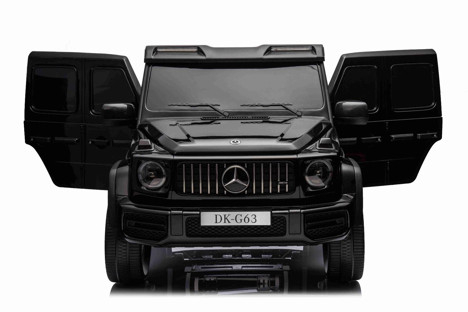 Voiture électrique Mercedes-Benz G63 AMG 4x4² Biplace 12V, noir, Lecteur MP3 avec entrée USB/AUX, Conduite 4x4, Batterie 12V14Ah, Roues EVA avec suspension, Sièges en similicuir, Télécommande, Licence