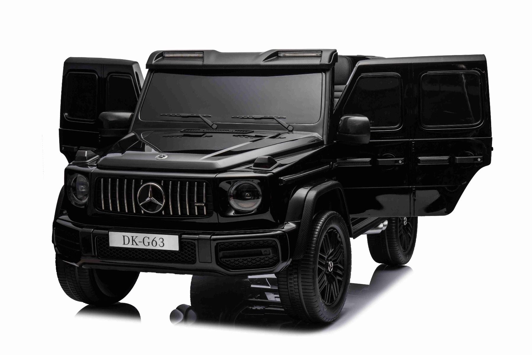 Voiture électrique Mercedes-Benz G63 AMG 4x4² Biplace 12V, noir, Lecteur MP3 avec entrée USB/AUX, Conduite 4x4, Batterie 12V14Ah, Roues EVA avec suspension, Sièges en similicuir, Télécommande, Licence