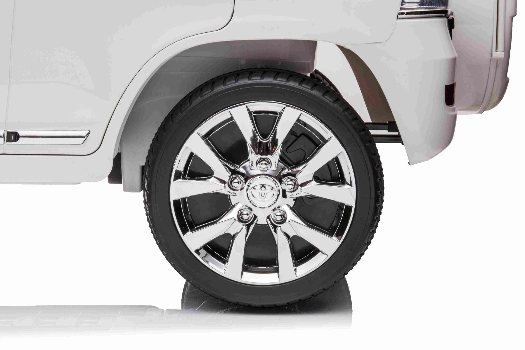 Voiture électrique enfants 12V Toyota Landcruiser, BLANCHE avec télécommande 2,4 Ghz, Moteur 2 x 35W, Licence