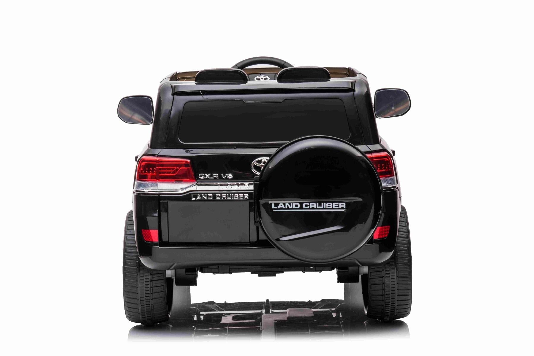 Voiture électrique enfants 12V Toyota Landcruiser, NOIR avec télécommande 2,4 Ghz, Moteur 2 x 35W, Licence